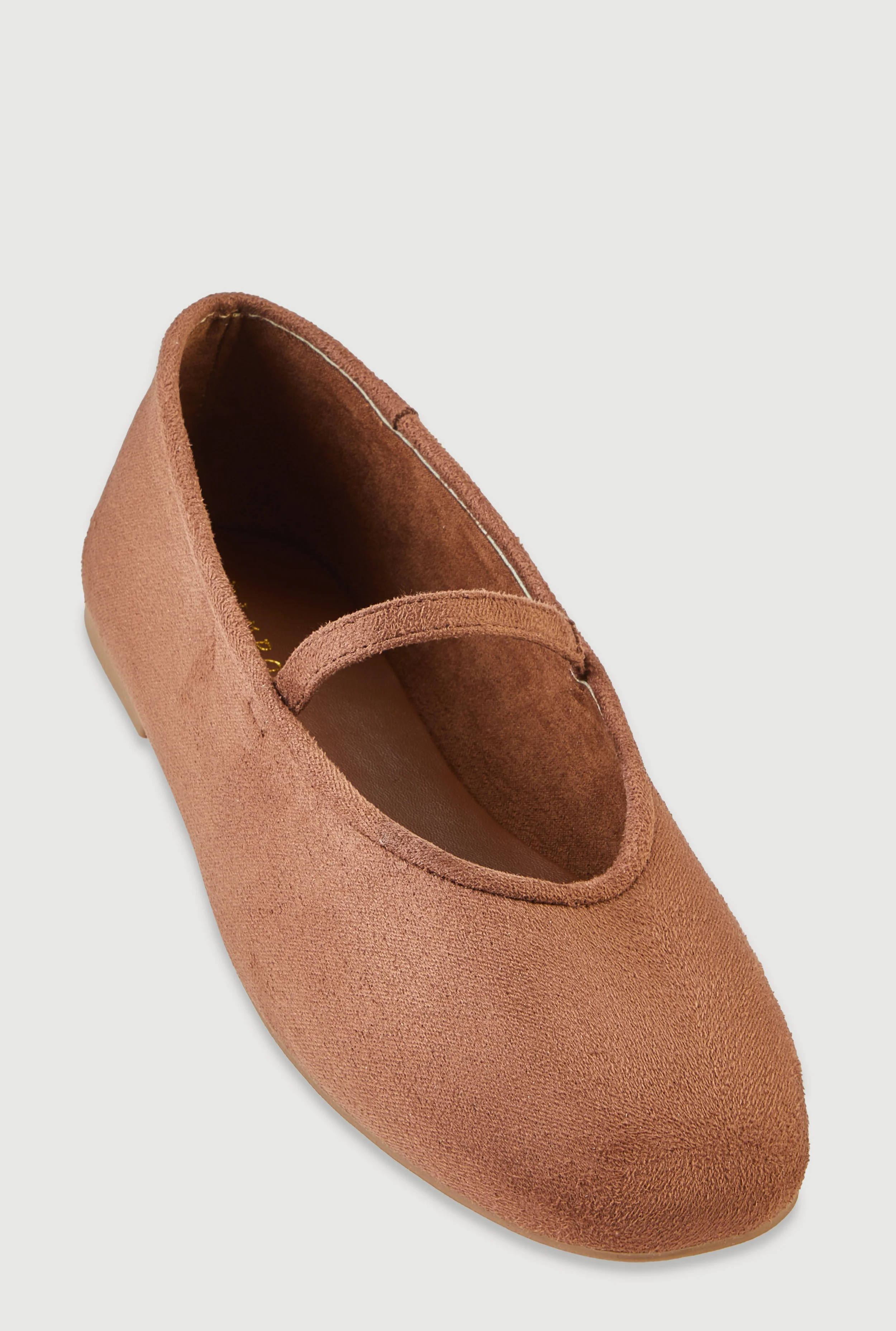 Faux Suede Mary Jane Flats