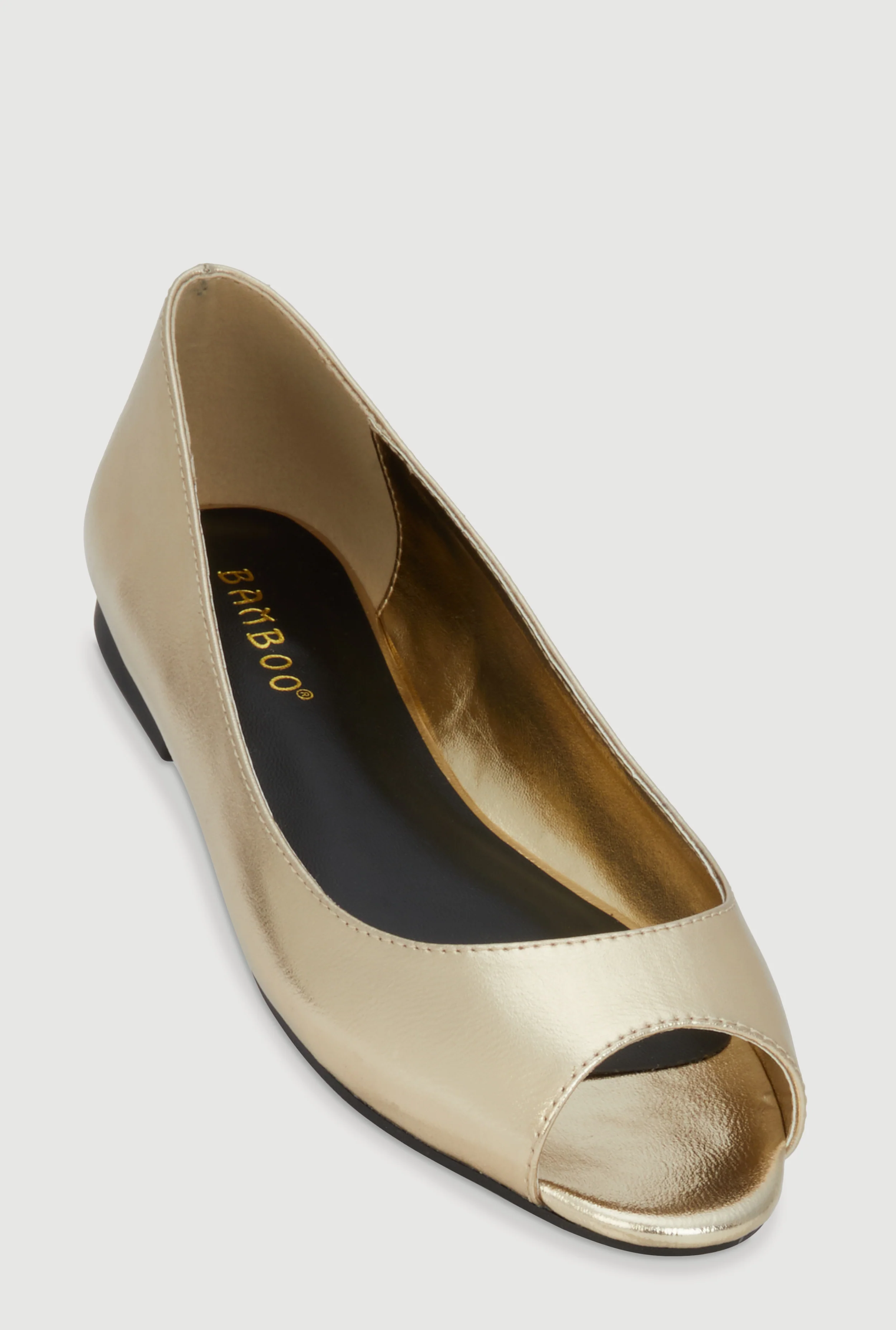 Peep Toe Ballet Flats