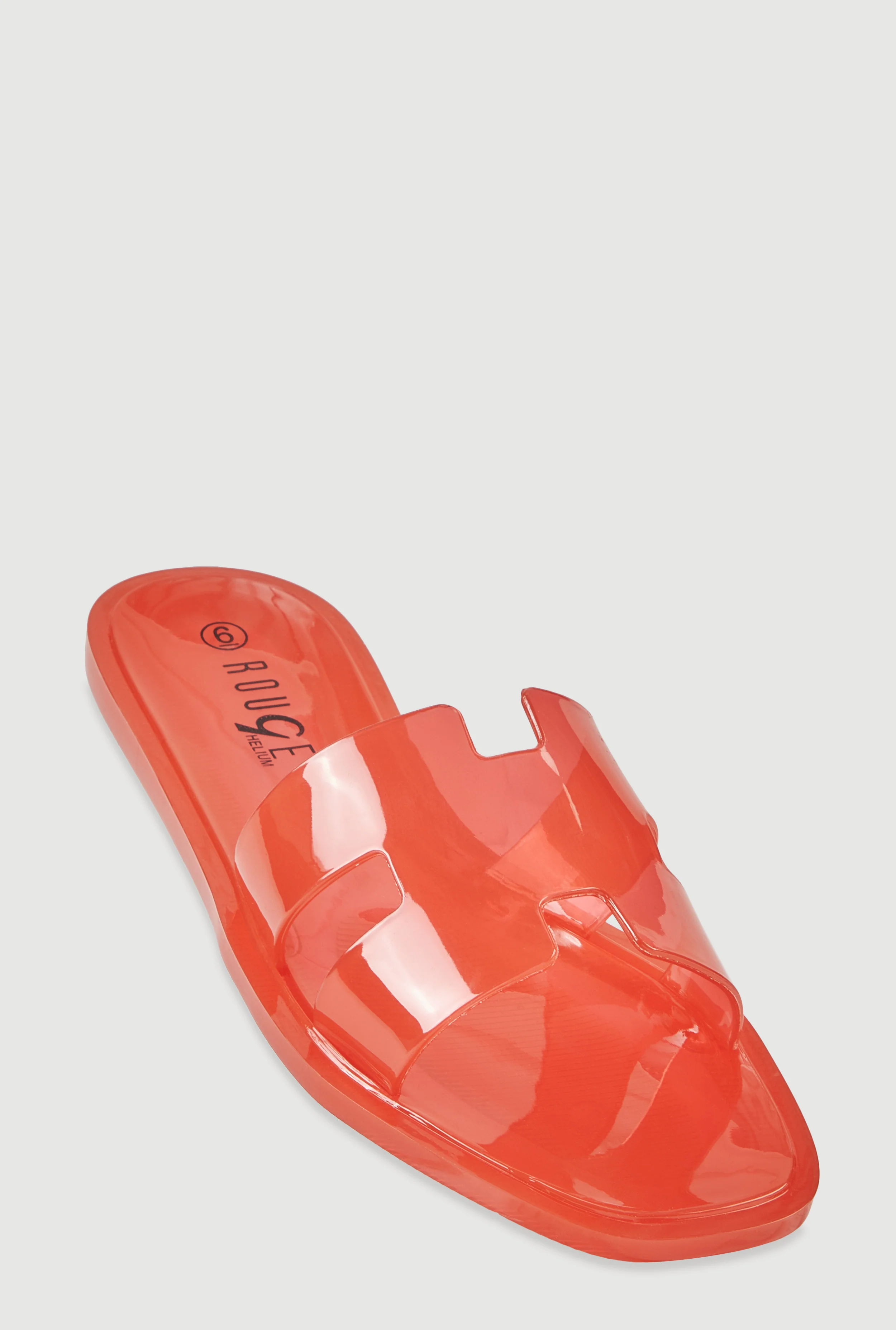 Jelly Cutout H Band Slide Sandals