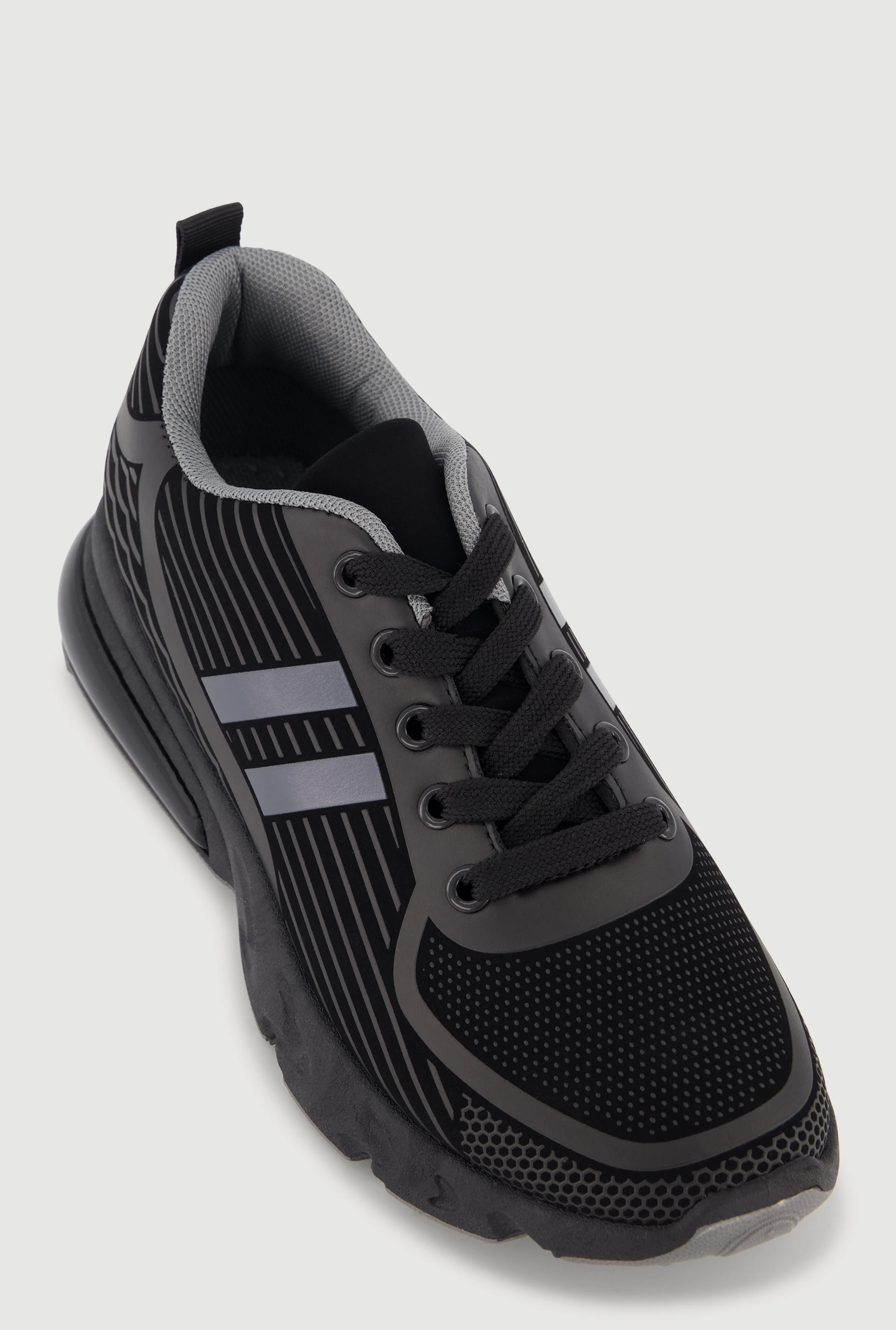 Stripe Detail Lace Up Athletic Sneakers