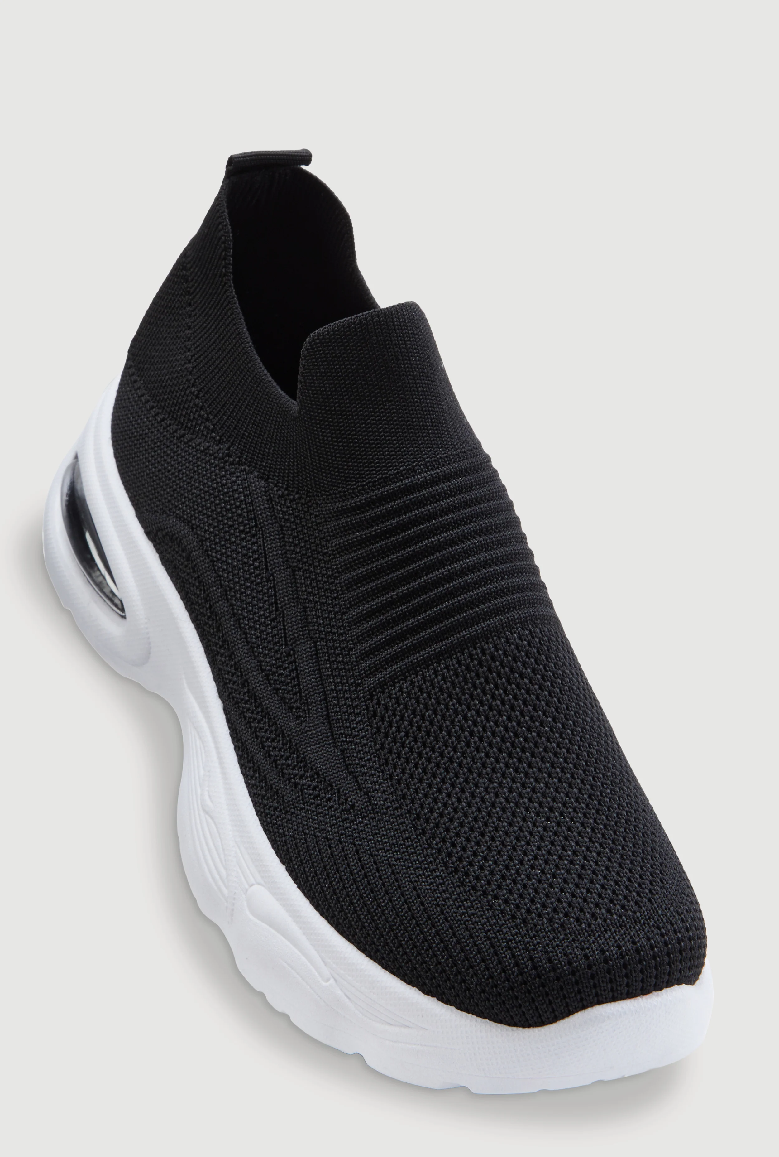 Textured Knit Slip On Sneakers