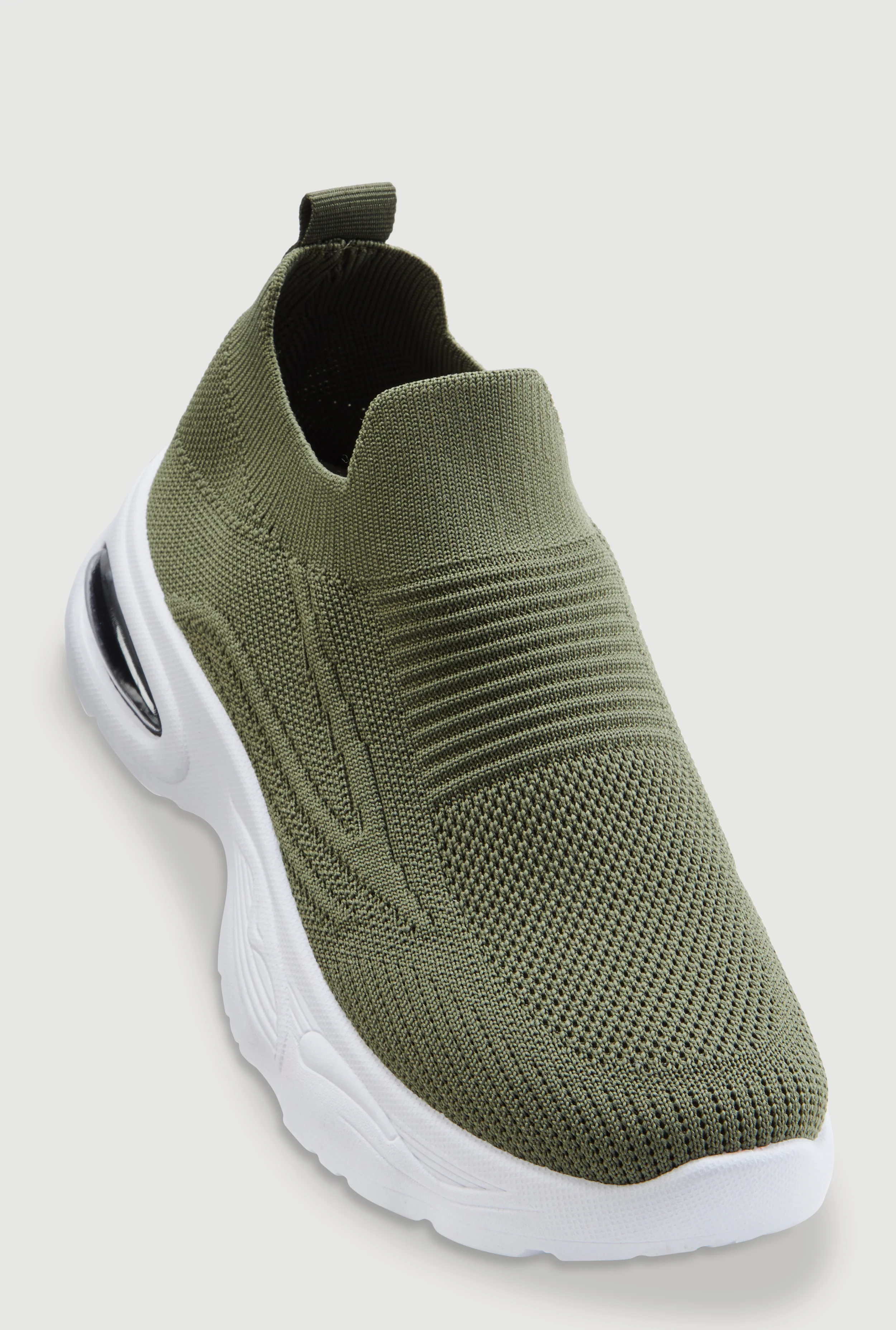 Textured Knit Slip On Sneakers