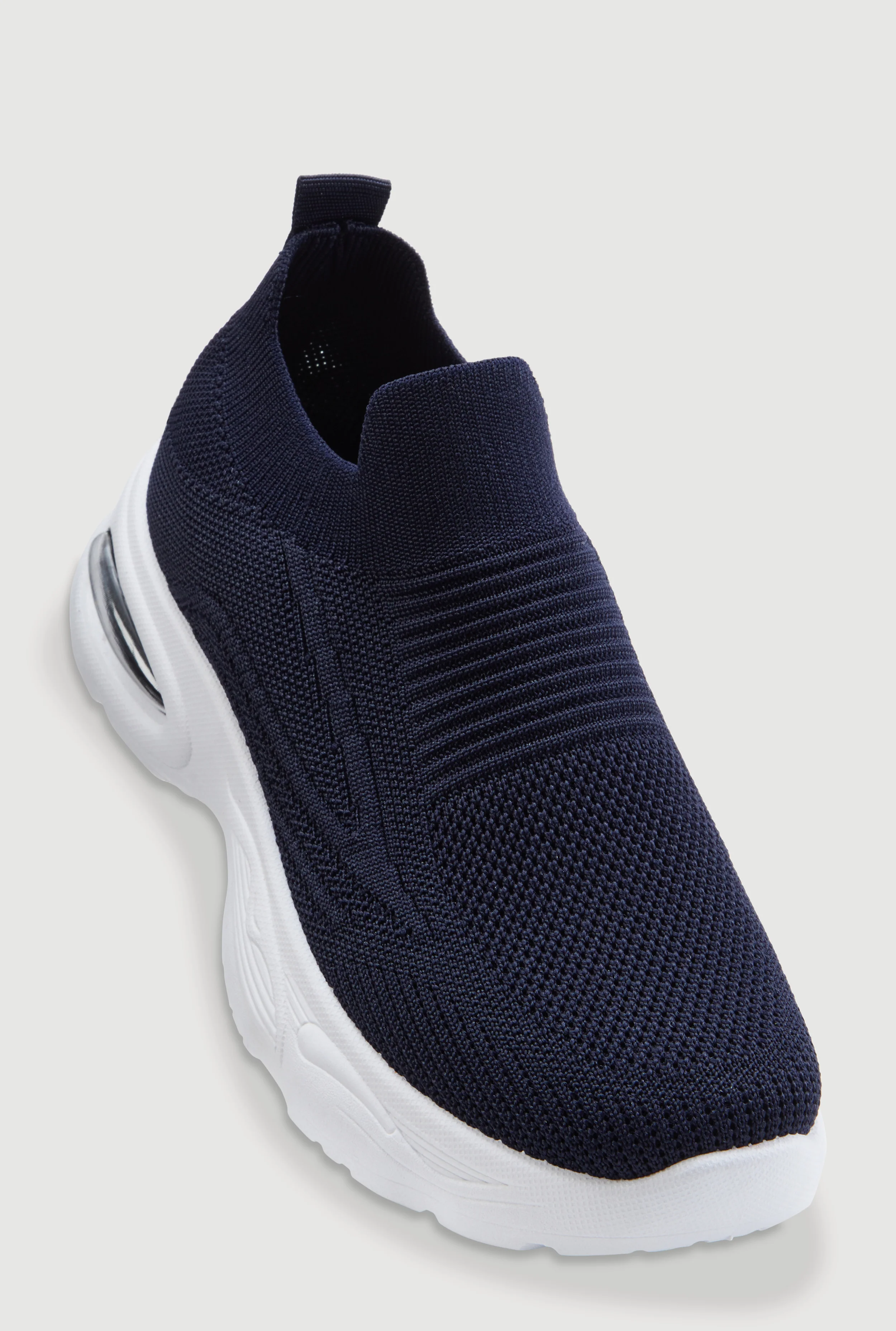 Textured Knit Slip On Sneakers