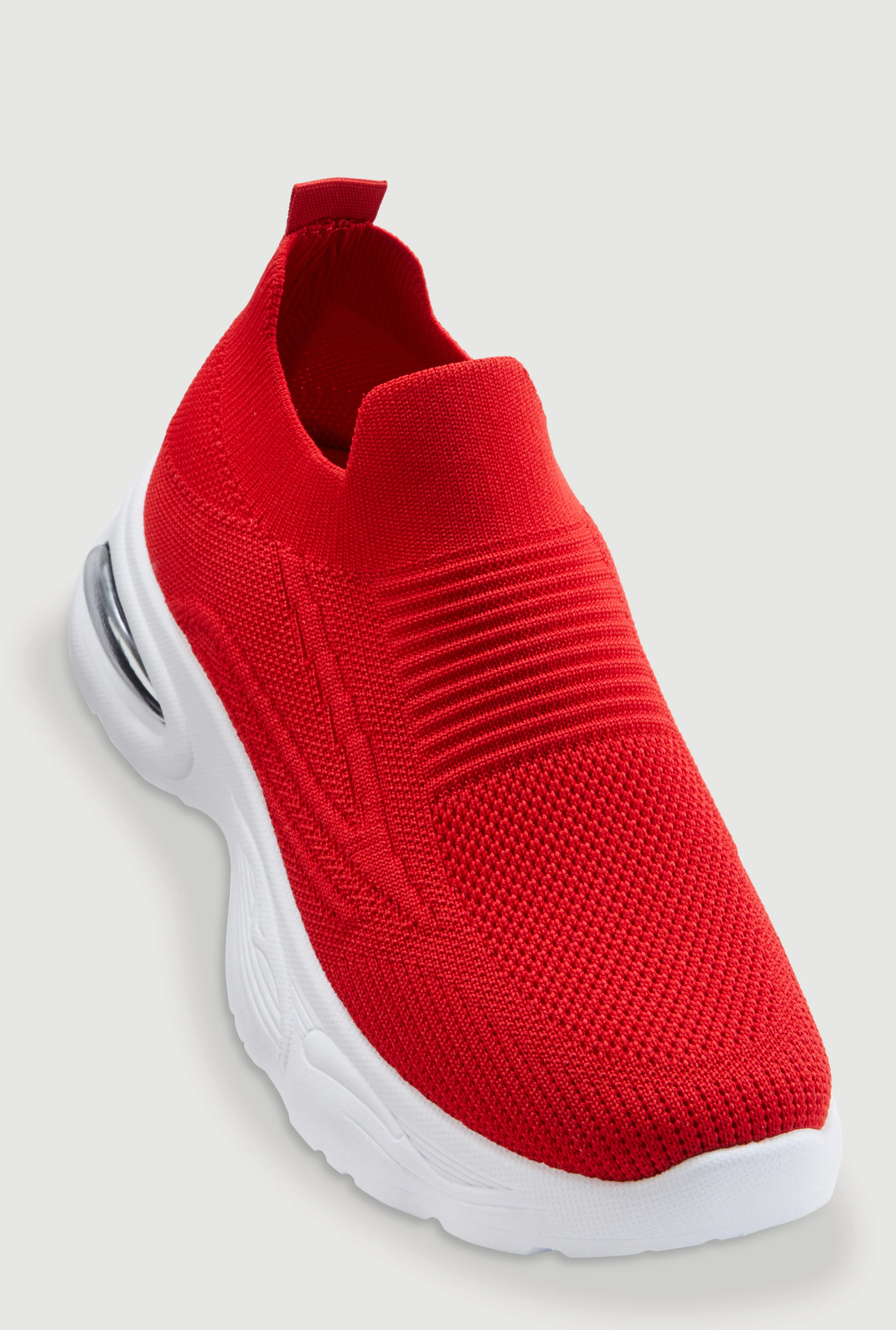 Textured Knit Slip On Sneakers