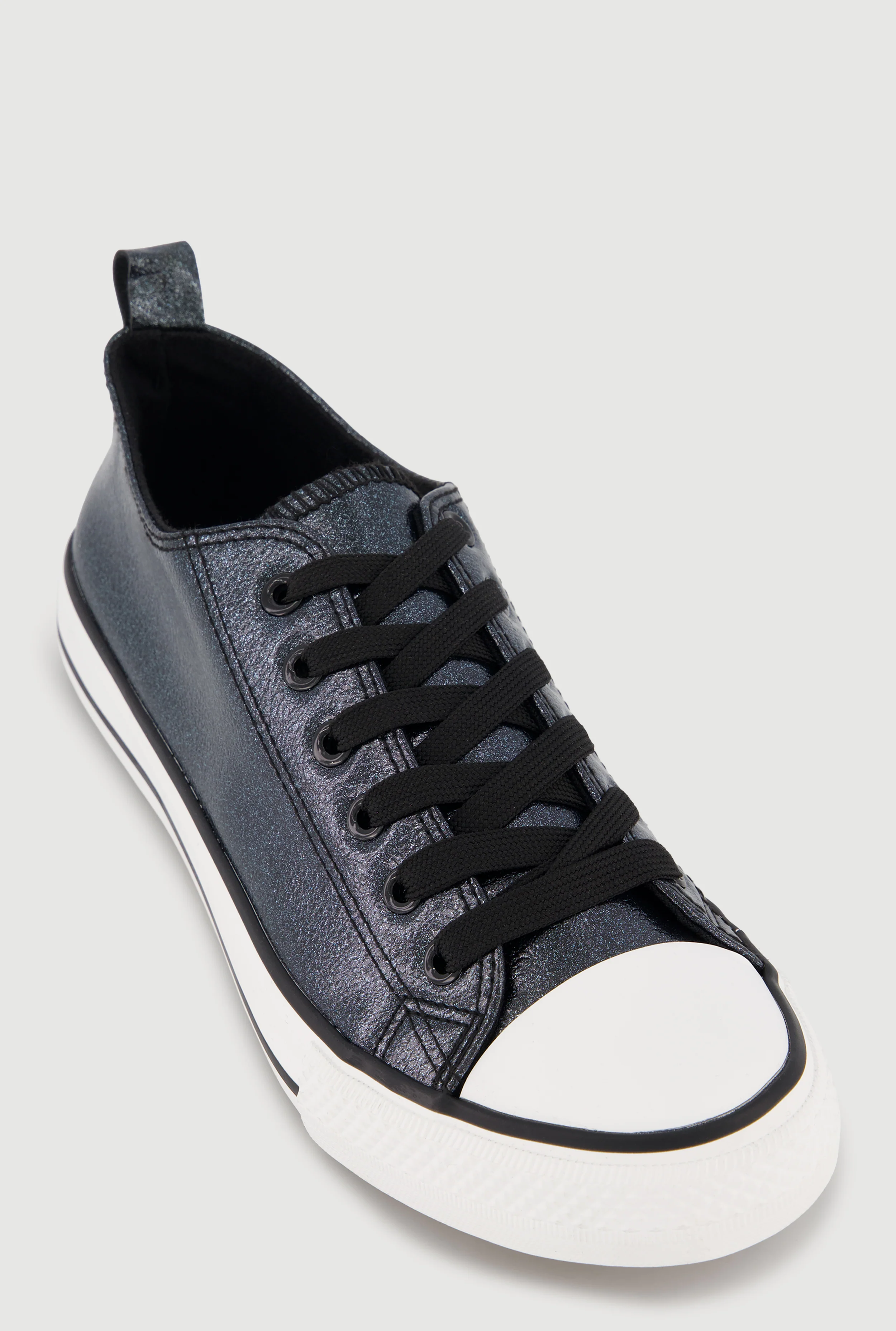 Metallic Low Top Canvas Sneakers
