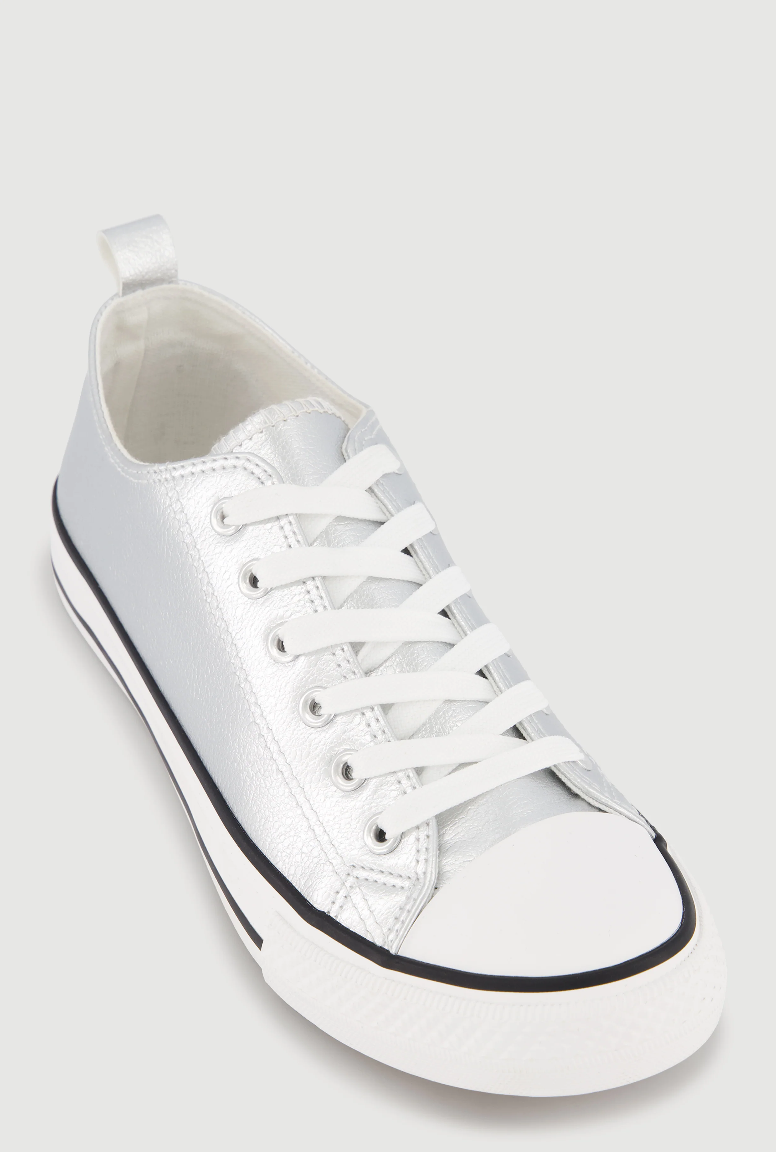 Metallic Low Top Canvas Sneakers