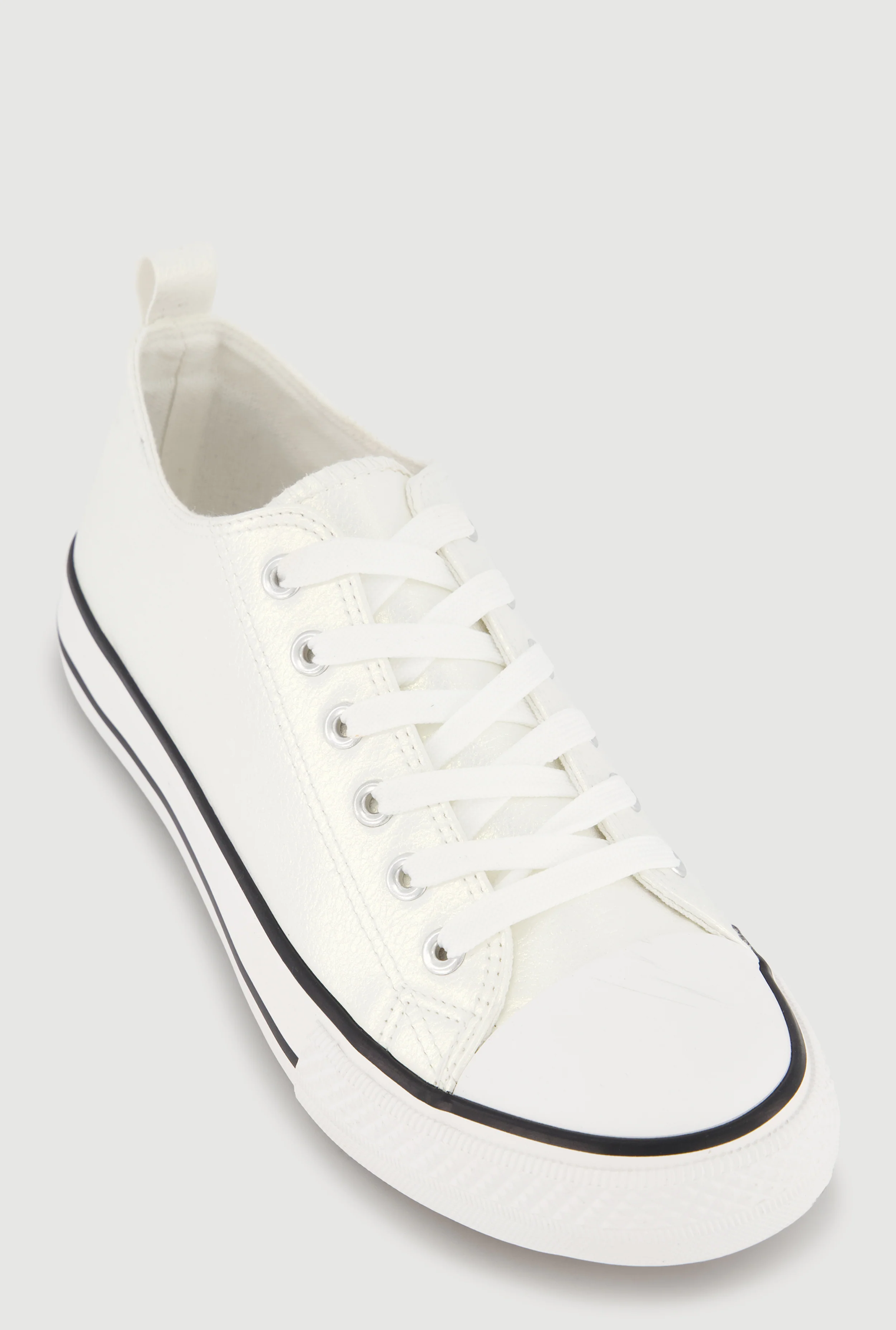 Metallic Low Top Canvas Sneakers