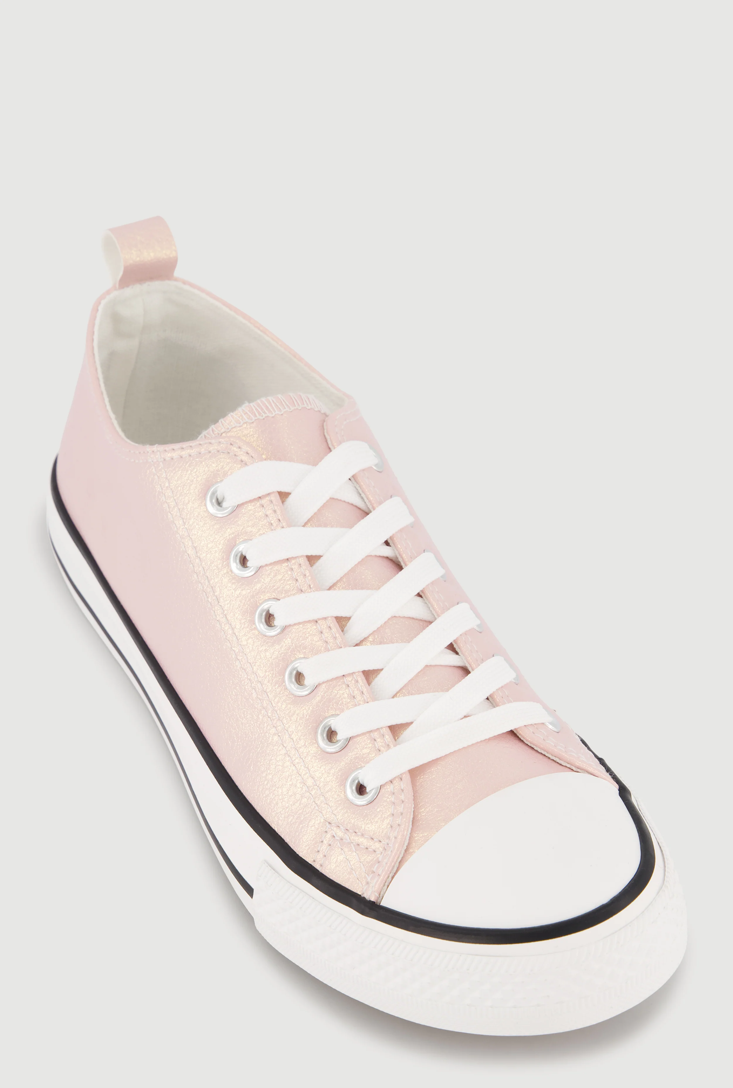 Metallic Low Top Canvas Sneakers