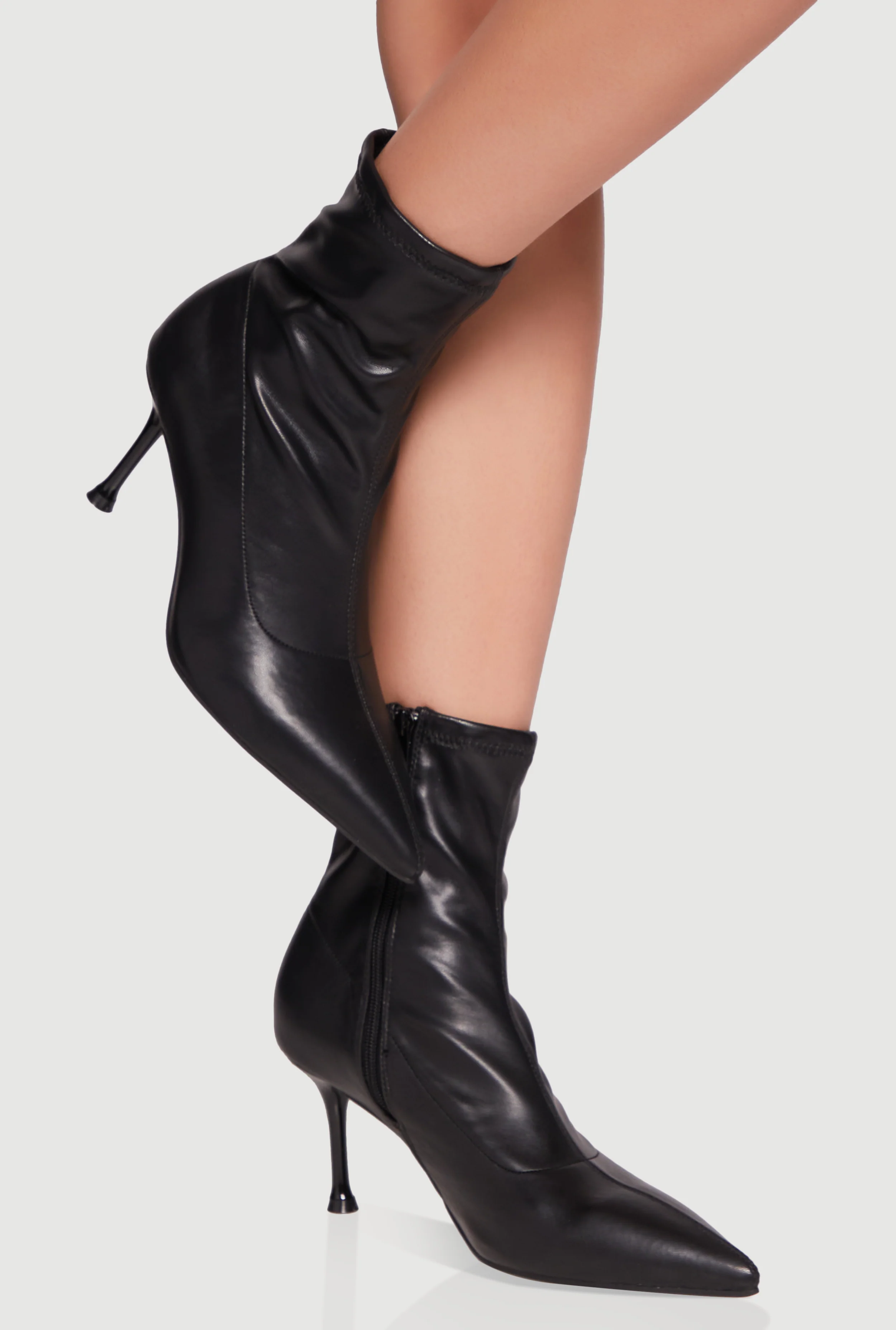 Pointed Toe Stiletto Heel Ankle Boots