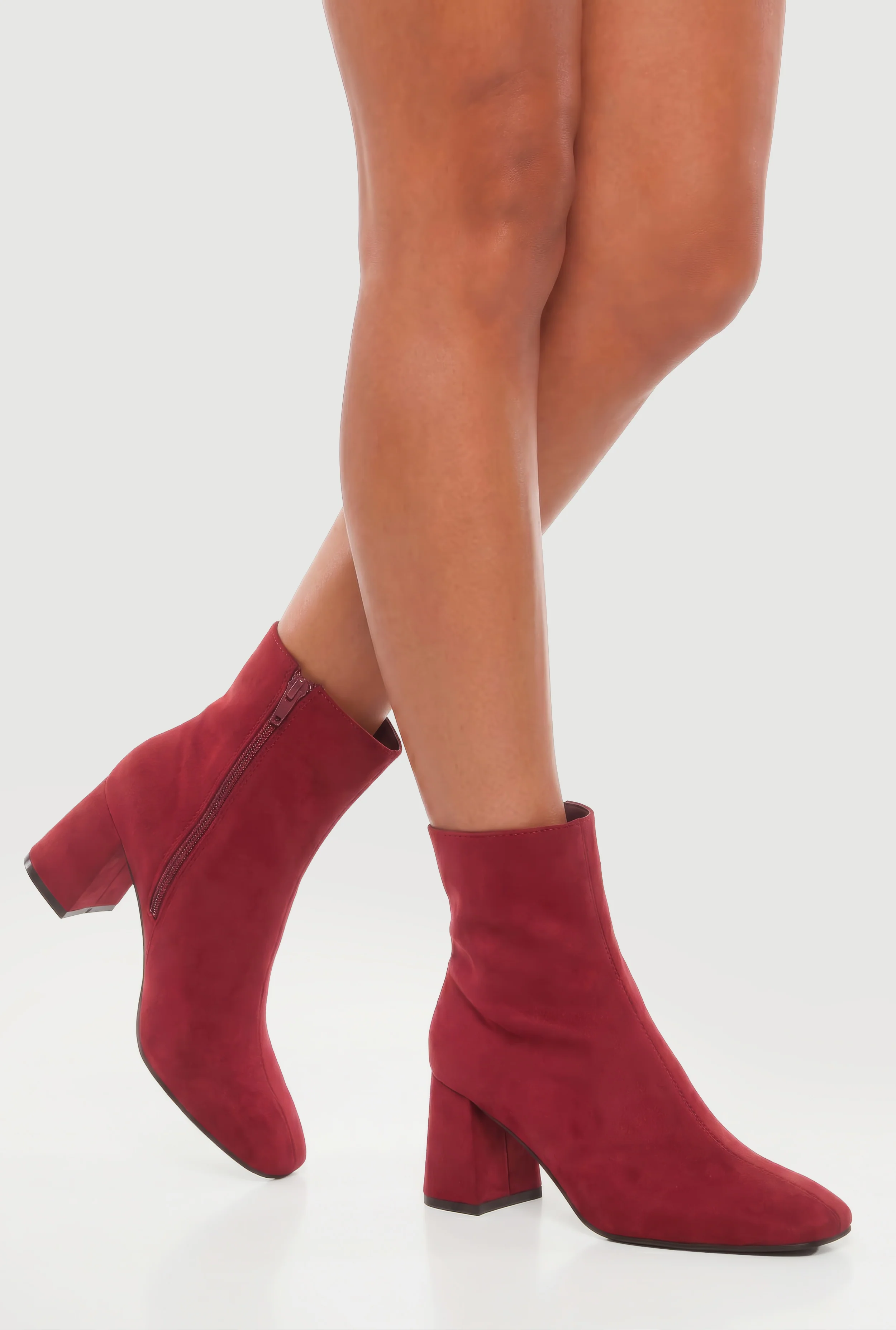 Almond Toe Side Zip Ankle Booties