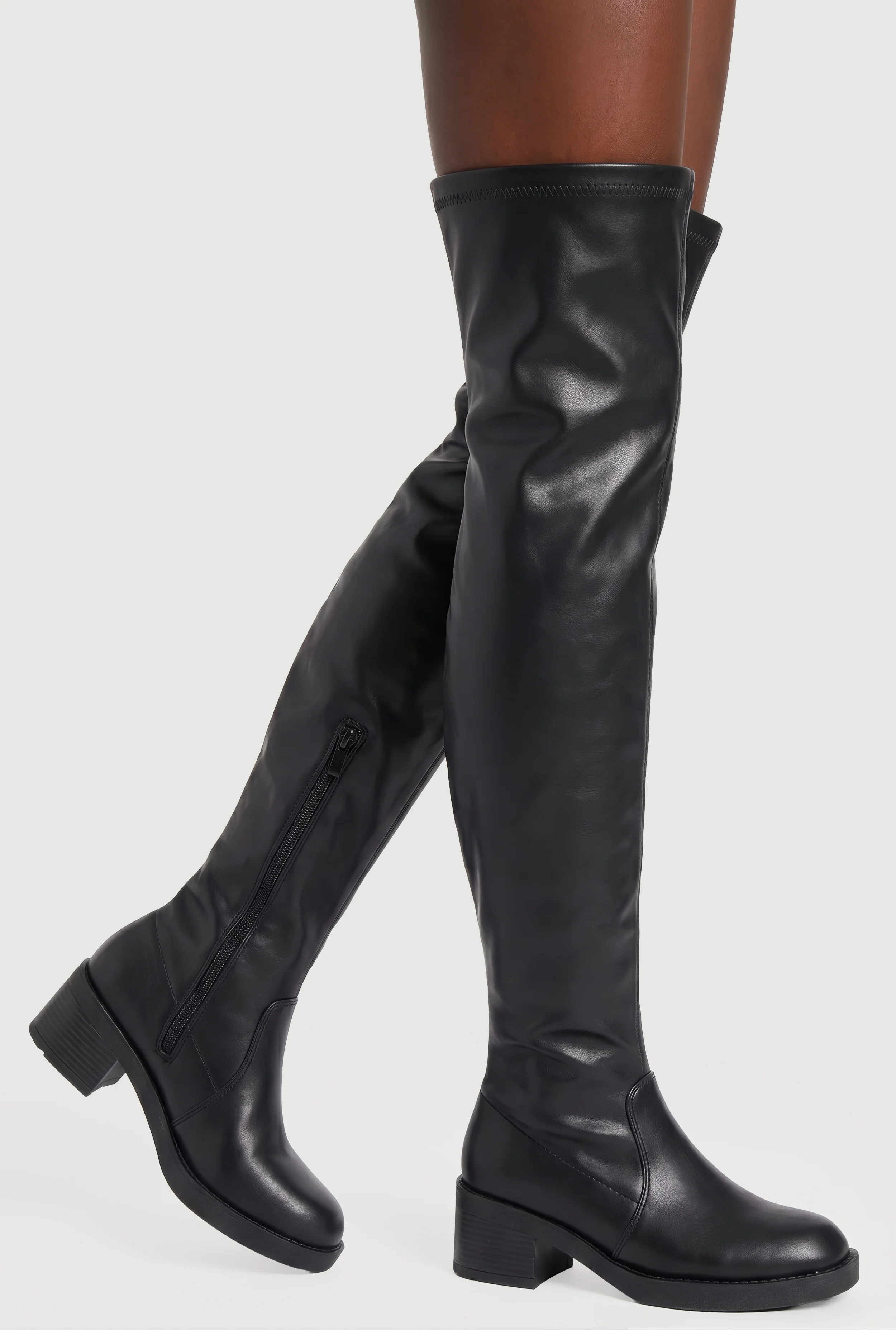 Square Toe Over The Knee Boots