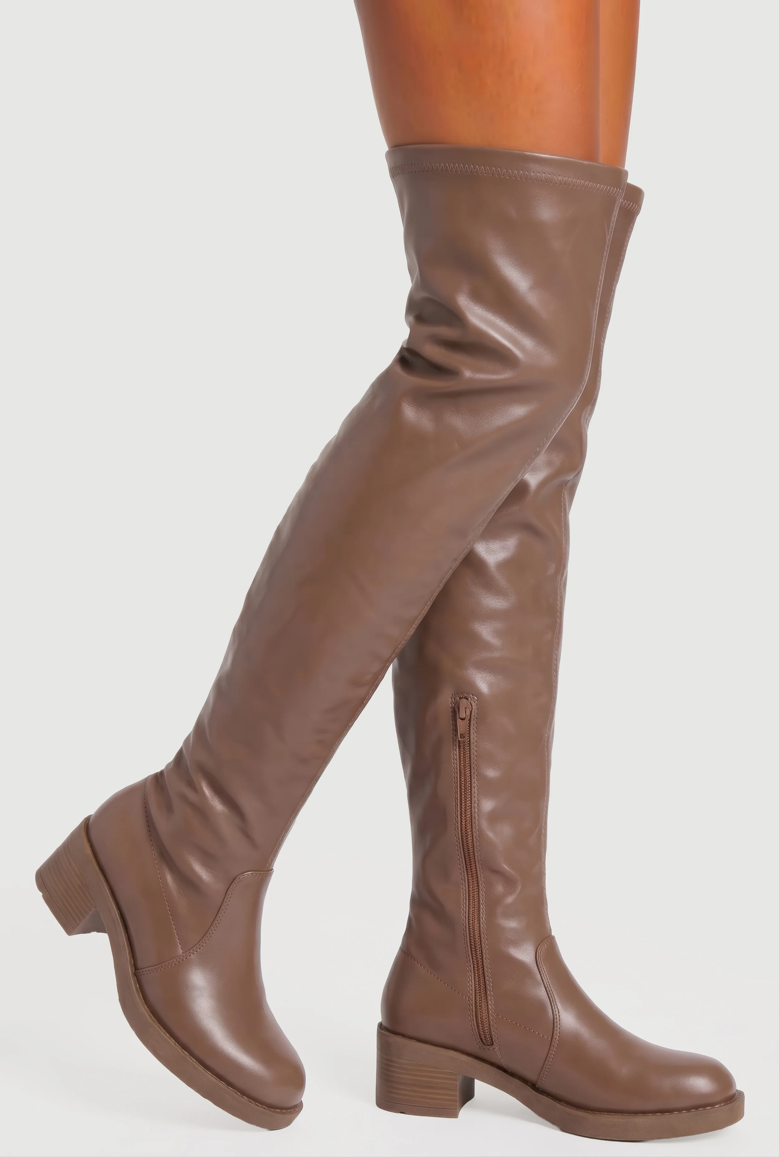 Square Toe Over The Knee Boots