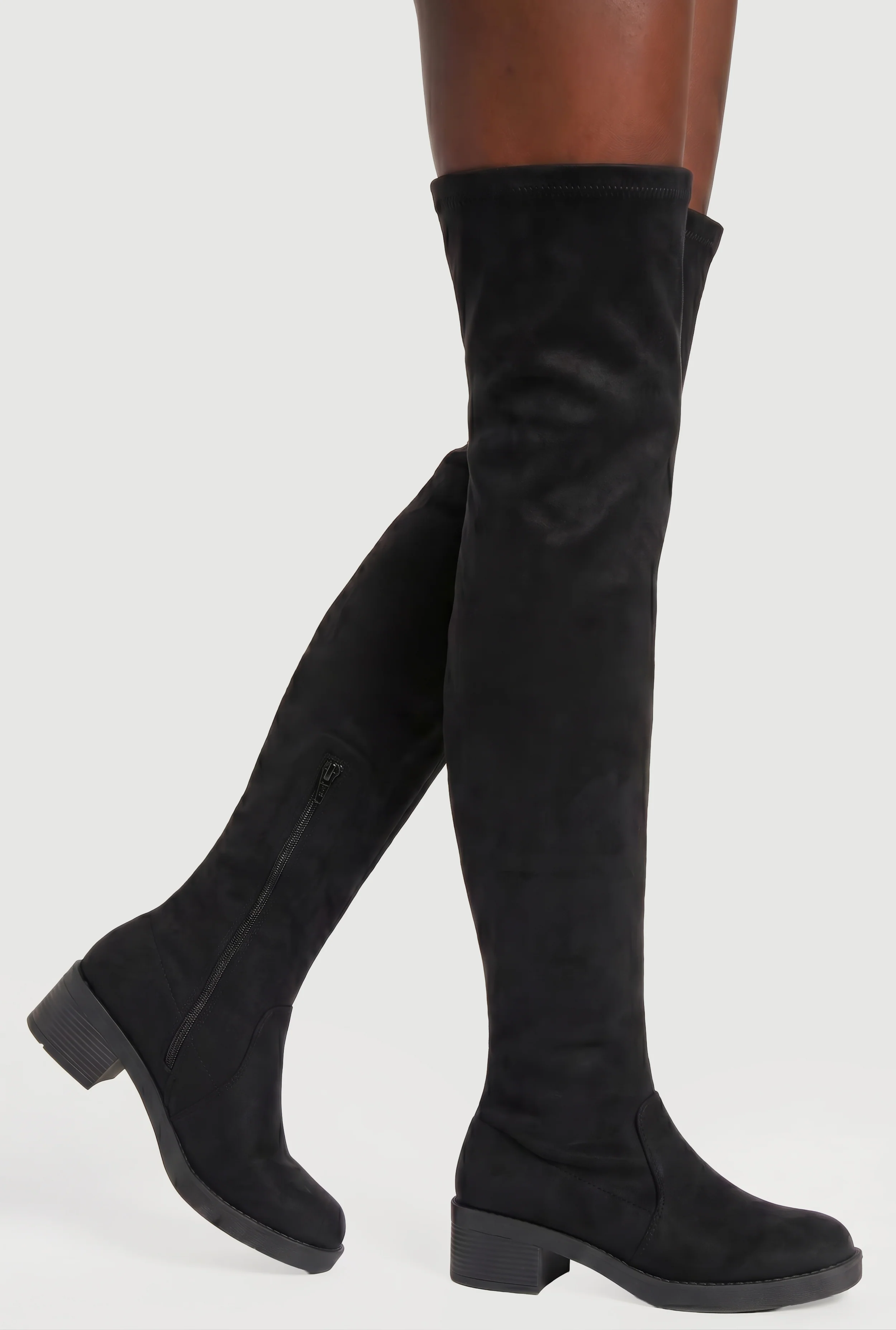 Square Toe Over The Knee Boots