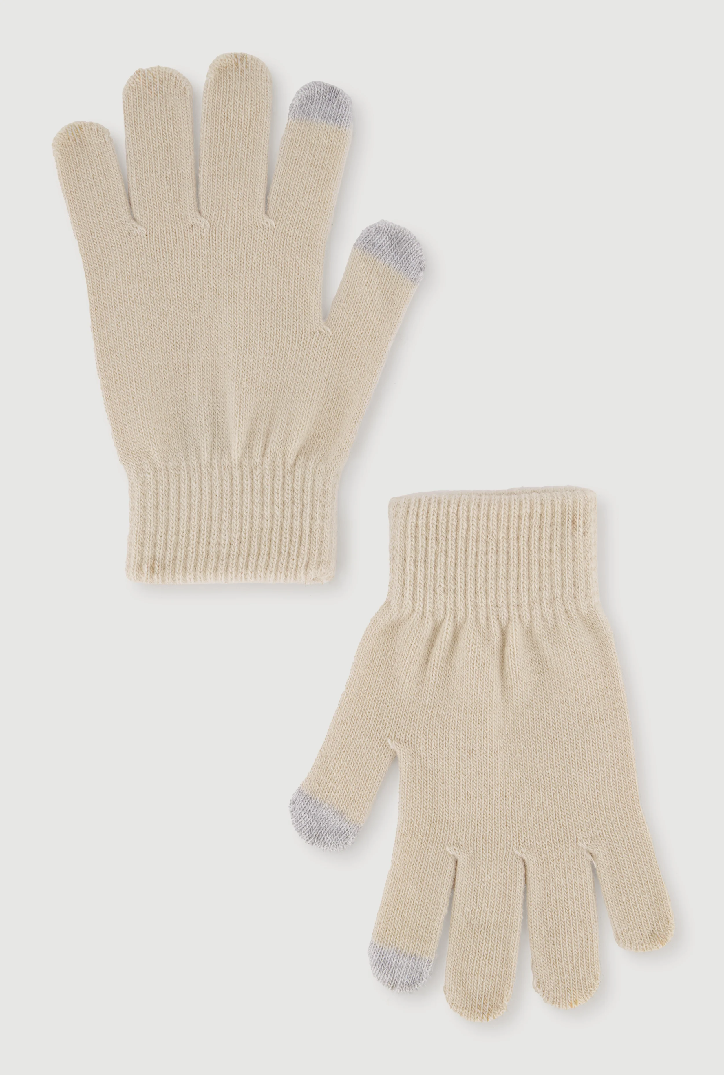 Ribbed Knit Texting Gloves