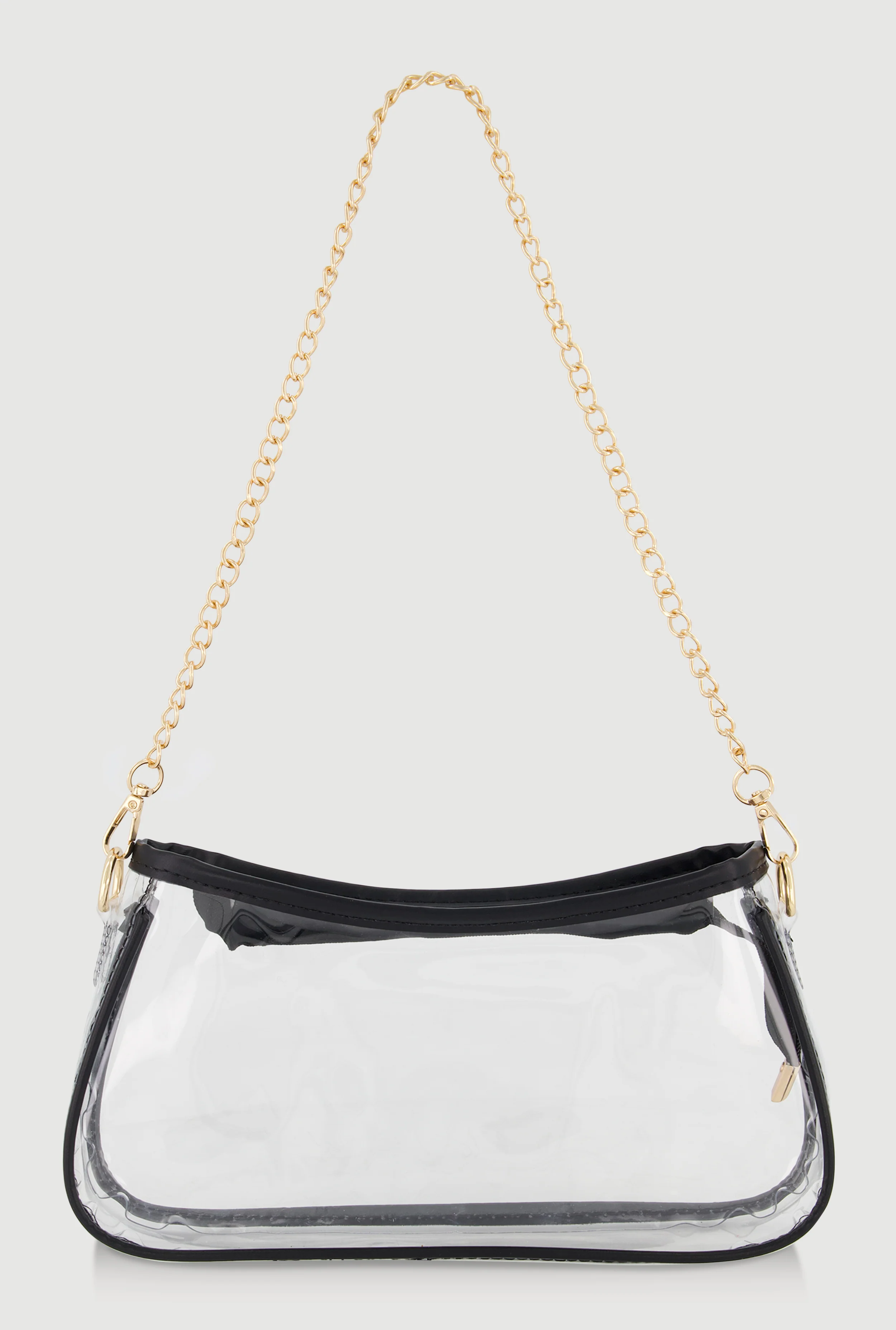 Removable Chain Strap Clear Hobo Bag