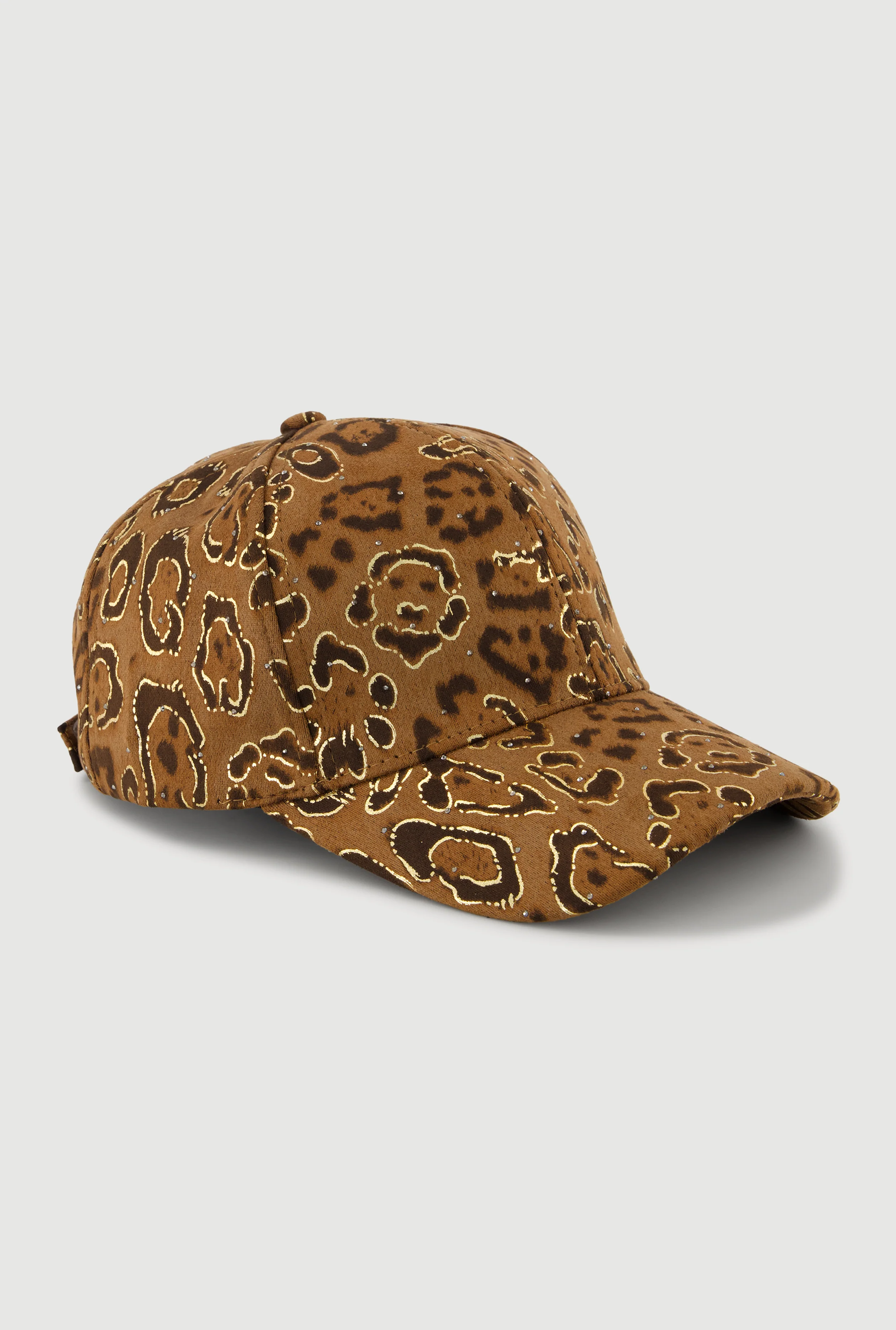 Rhinestone Jaguar Print Baseball Cap