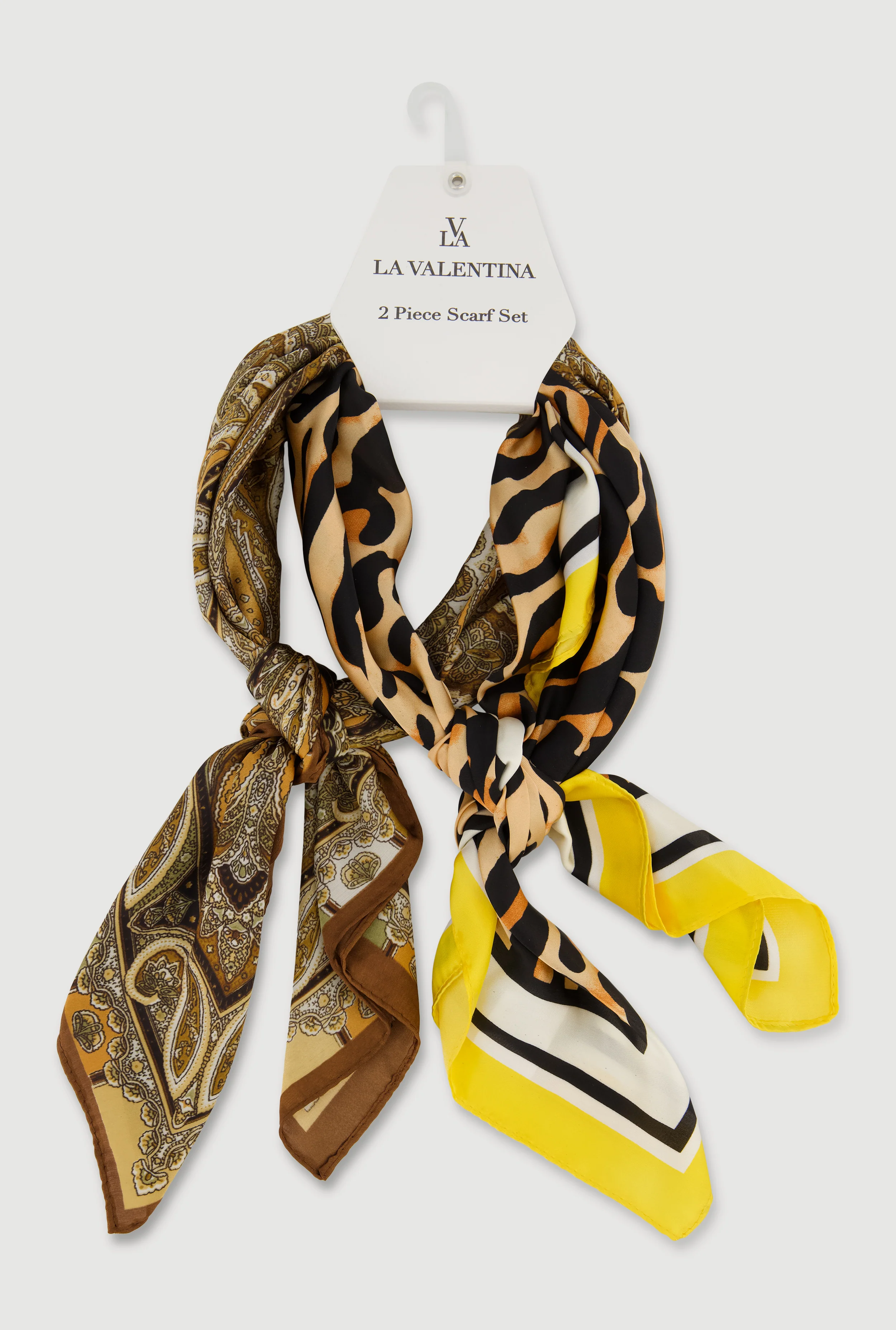 Animal and Paisley Print Multiway 2 Piece Scarf Set