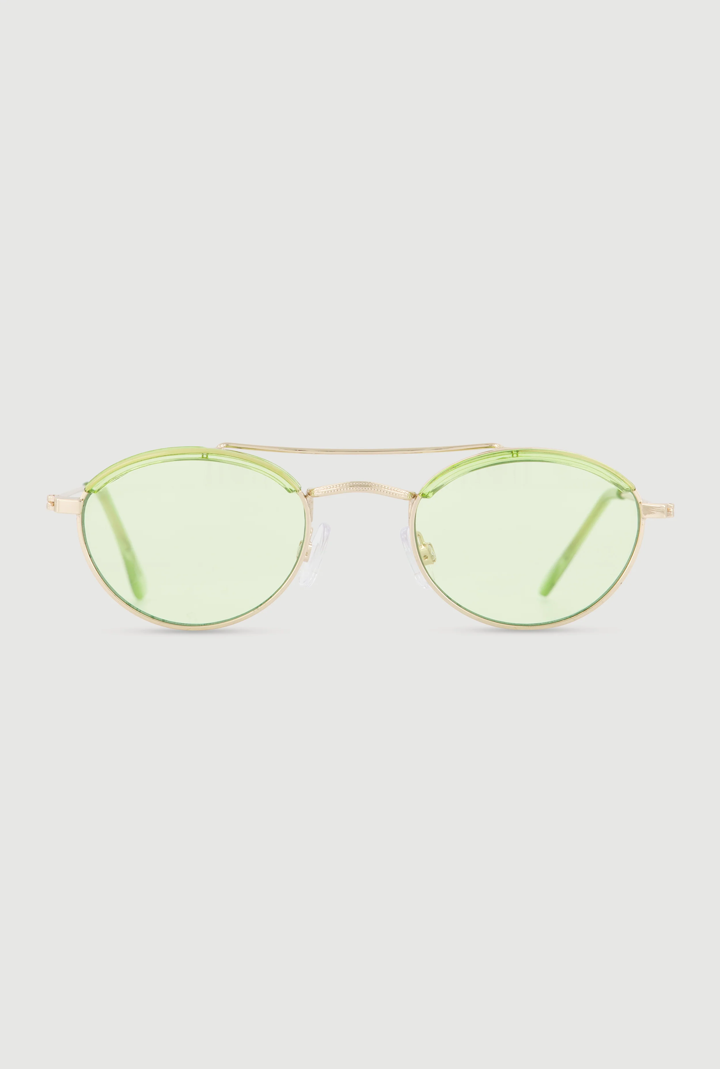Metallic Rim Aviator Sunglasses