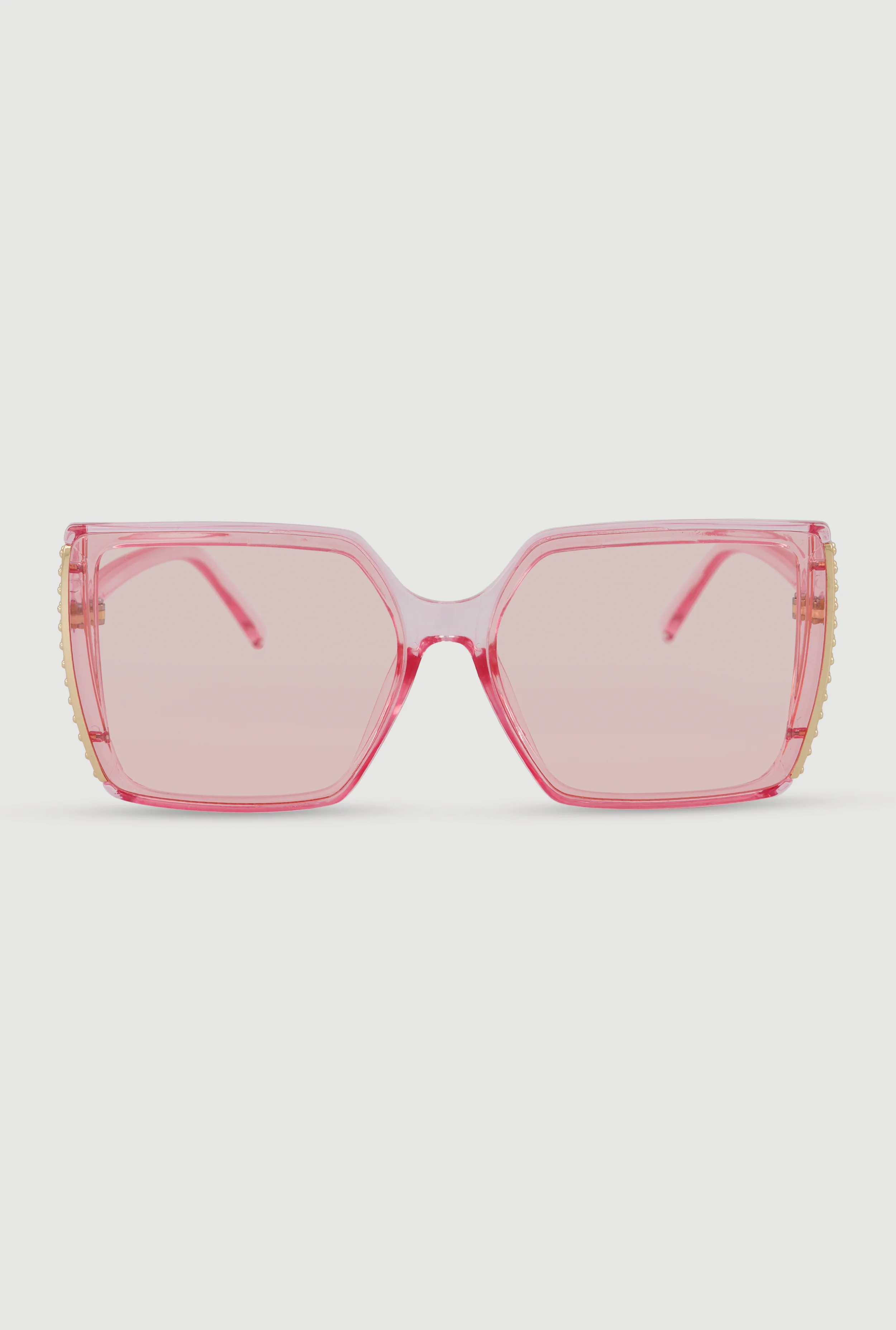 Metallic Side Rectangle Sunglasses