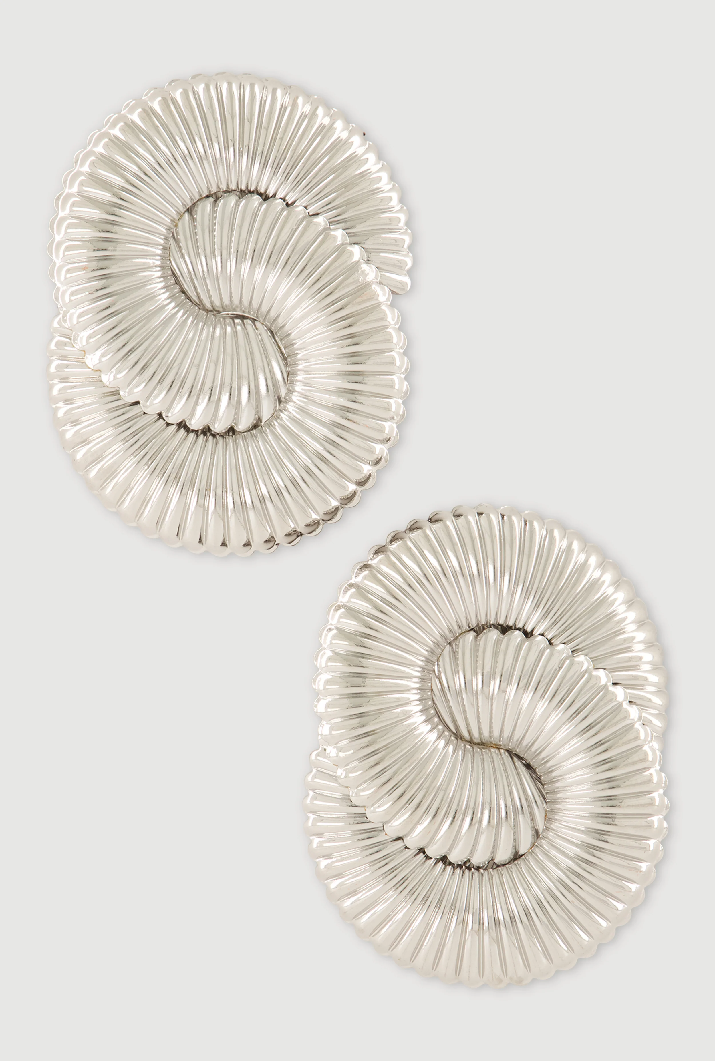 Metallic Textured Sculptural Statement Earrings