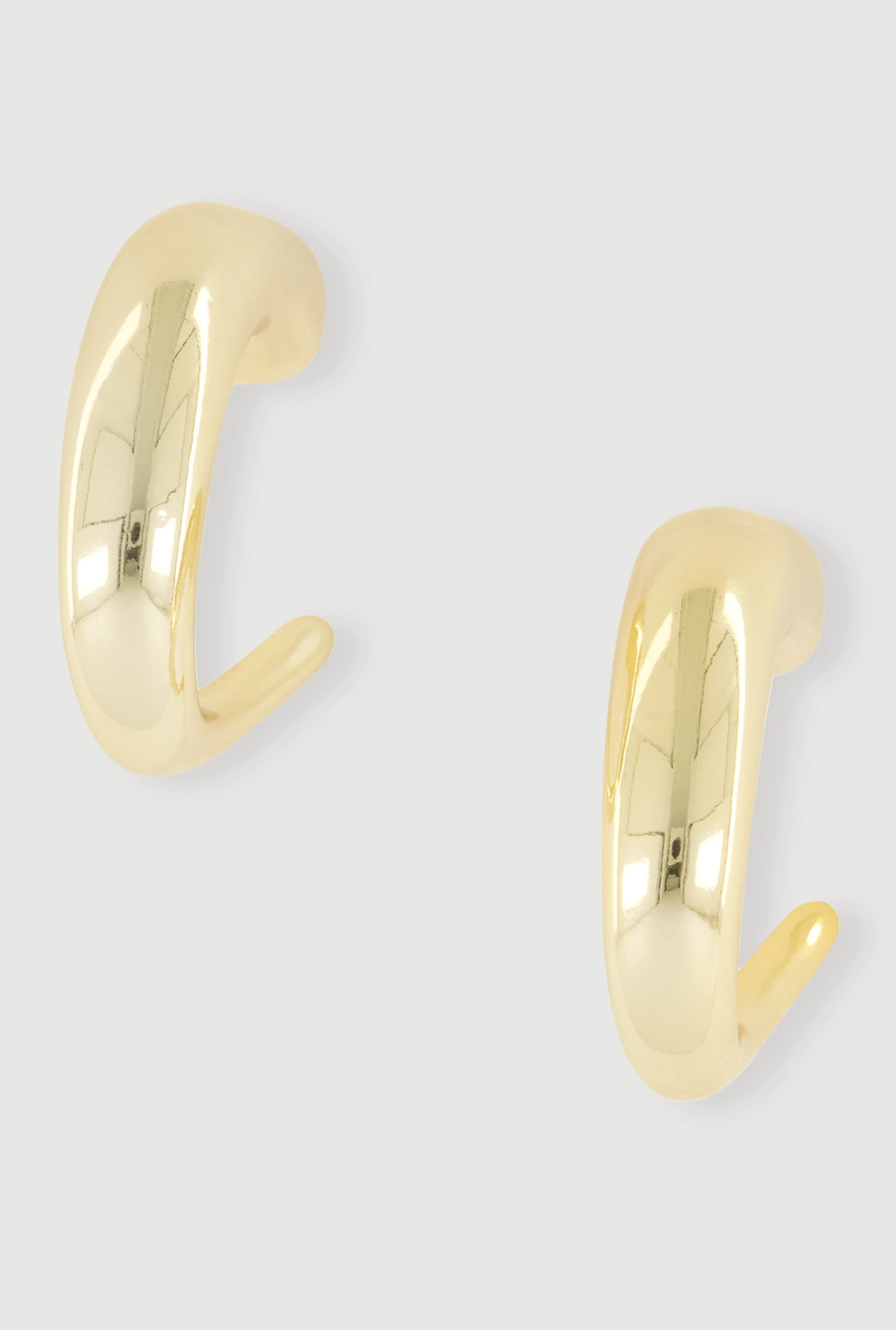 Asymmetrical Metallic Hoop Earrings