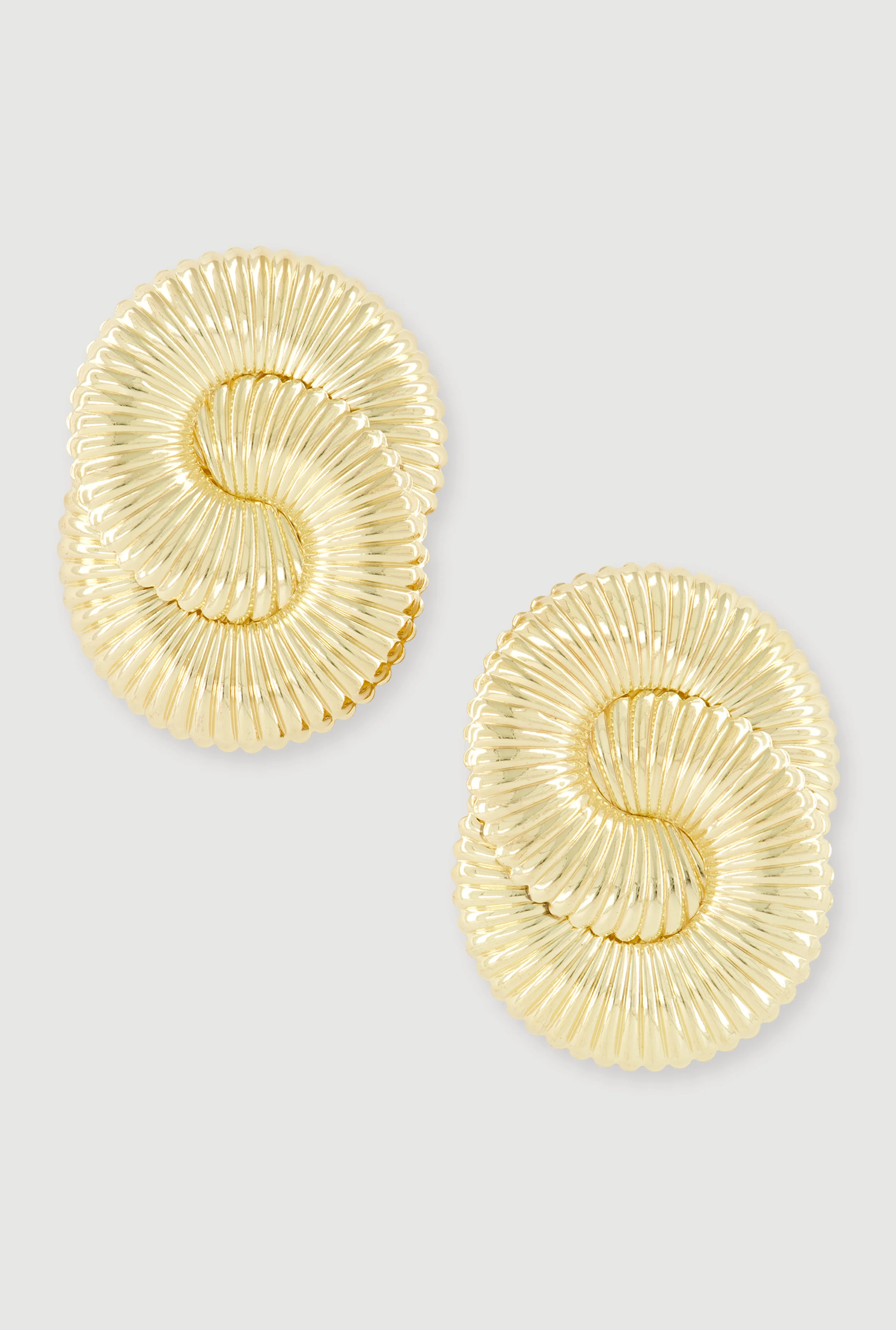 Metallic Swirl Stud Earrings