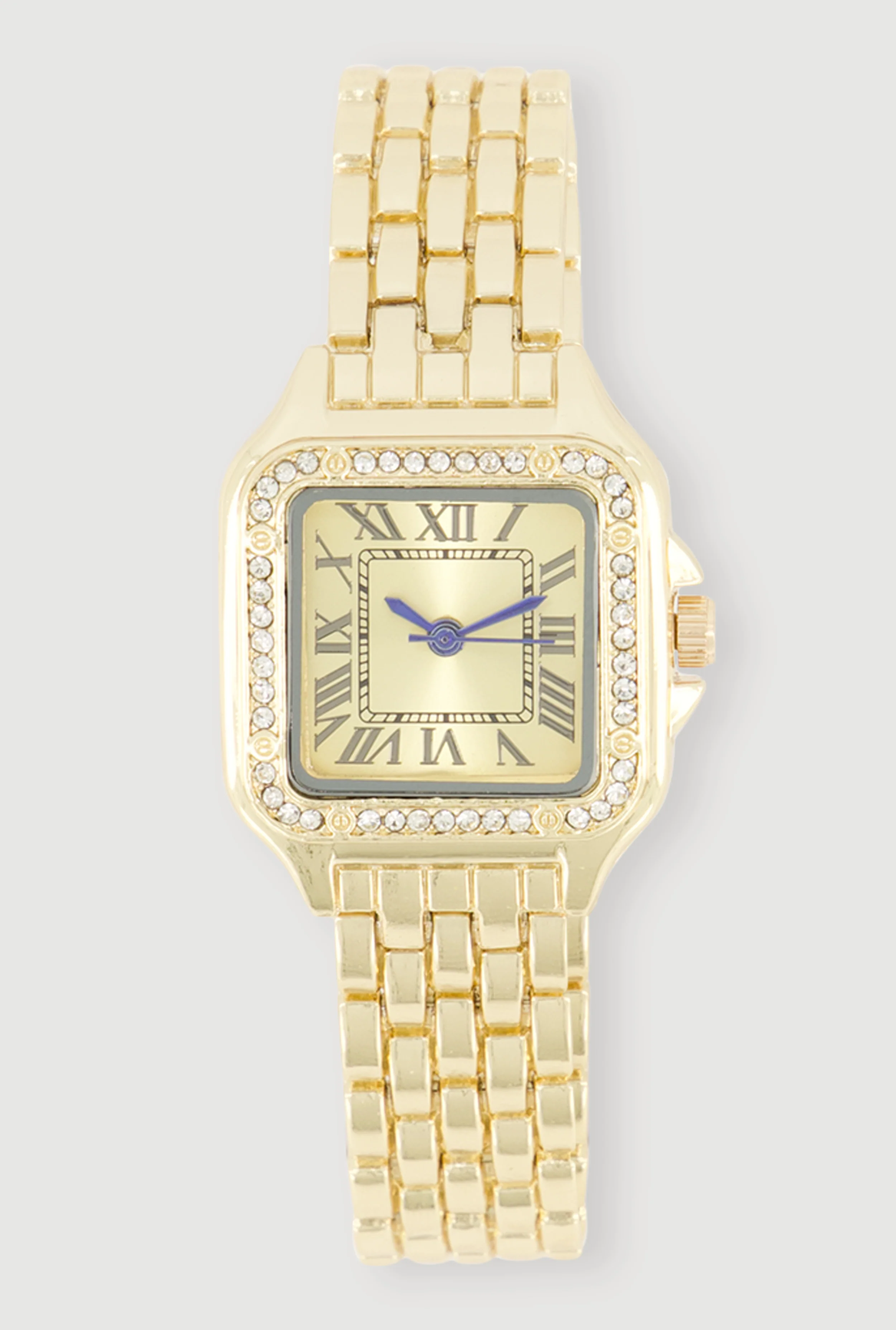 Square Dial Roman Numeral Link Bracelet Watch