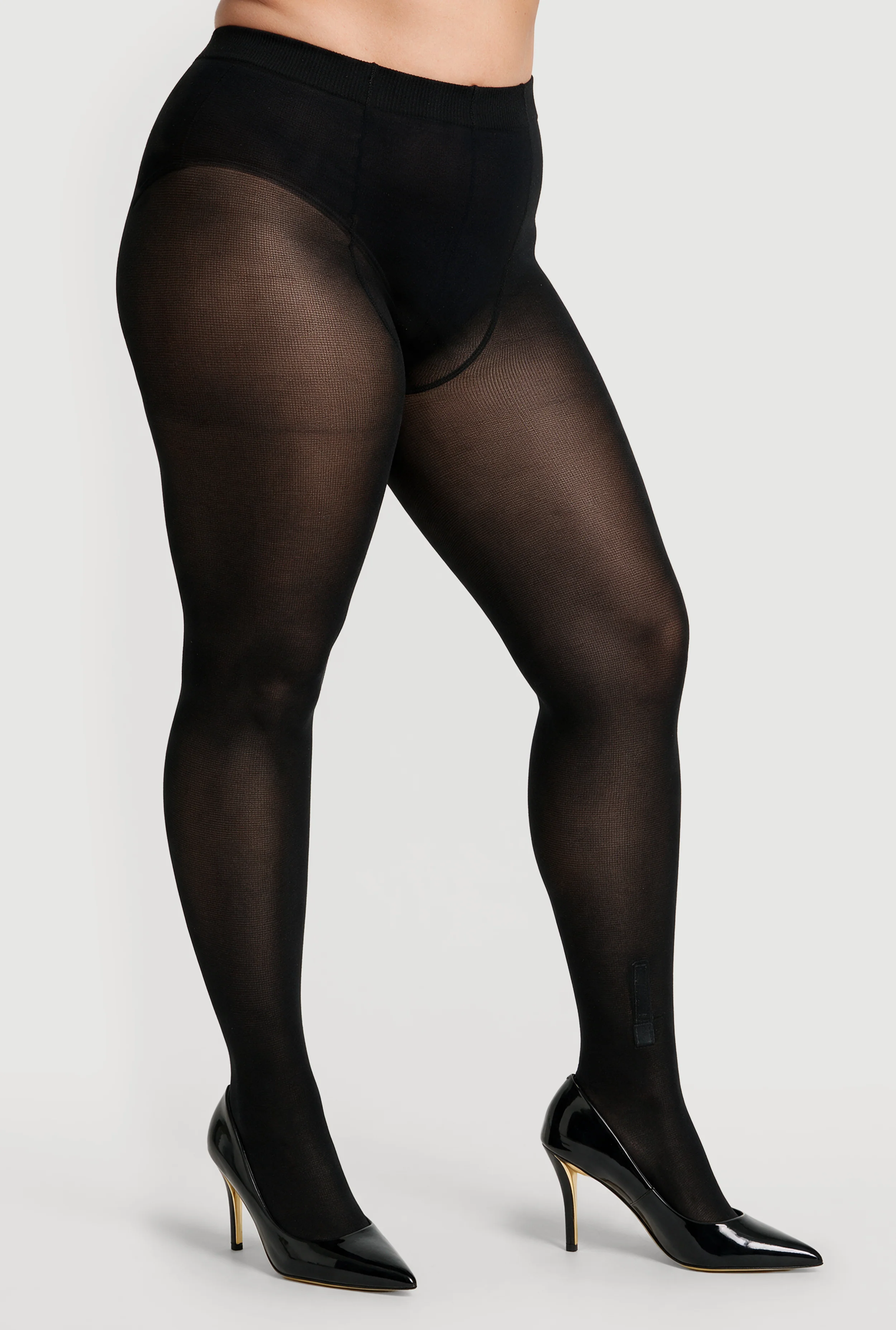 Plus Size Opaque Footed Tights