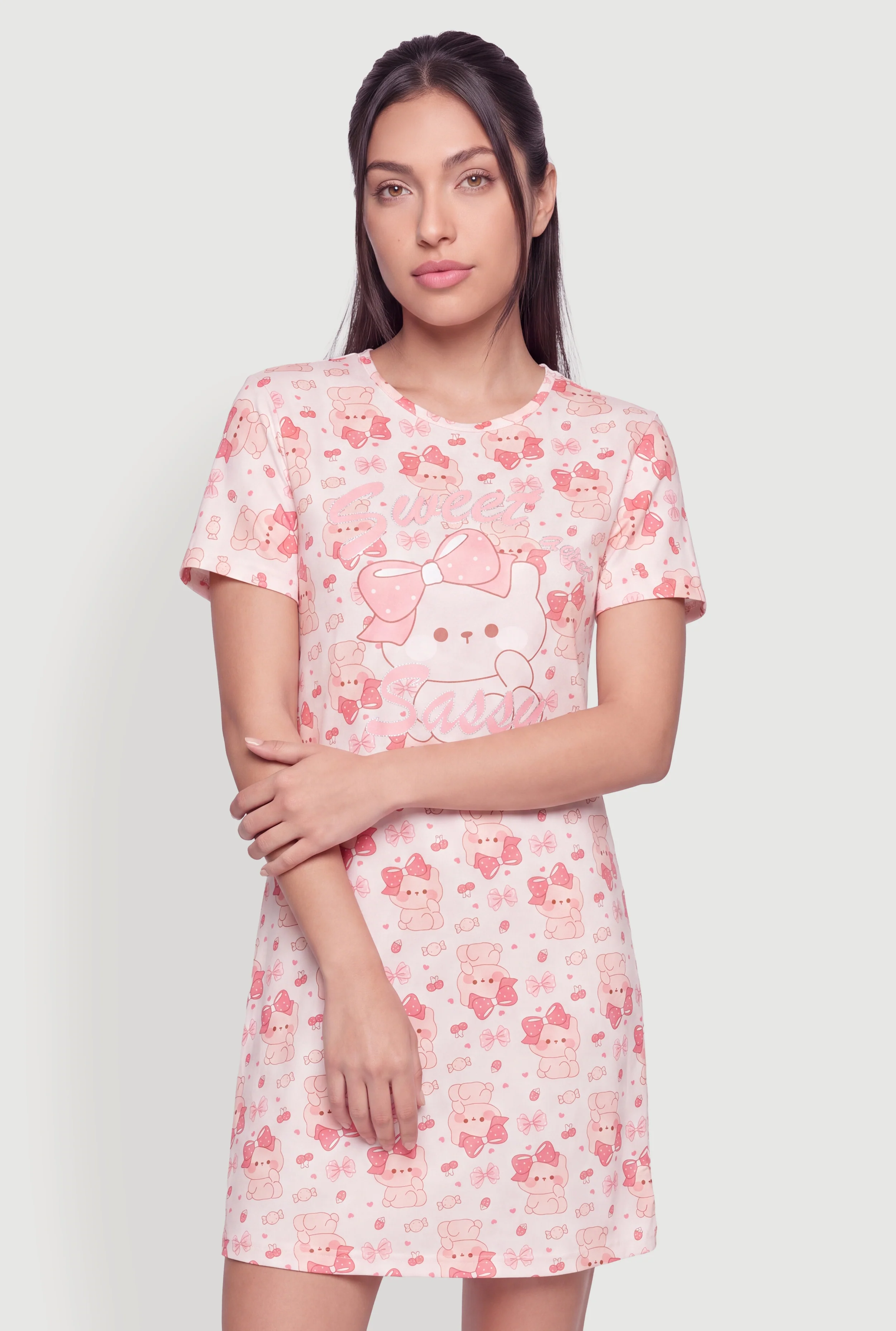 Sweet and Sassy Bear Graphic Sleepshirt