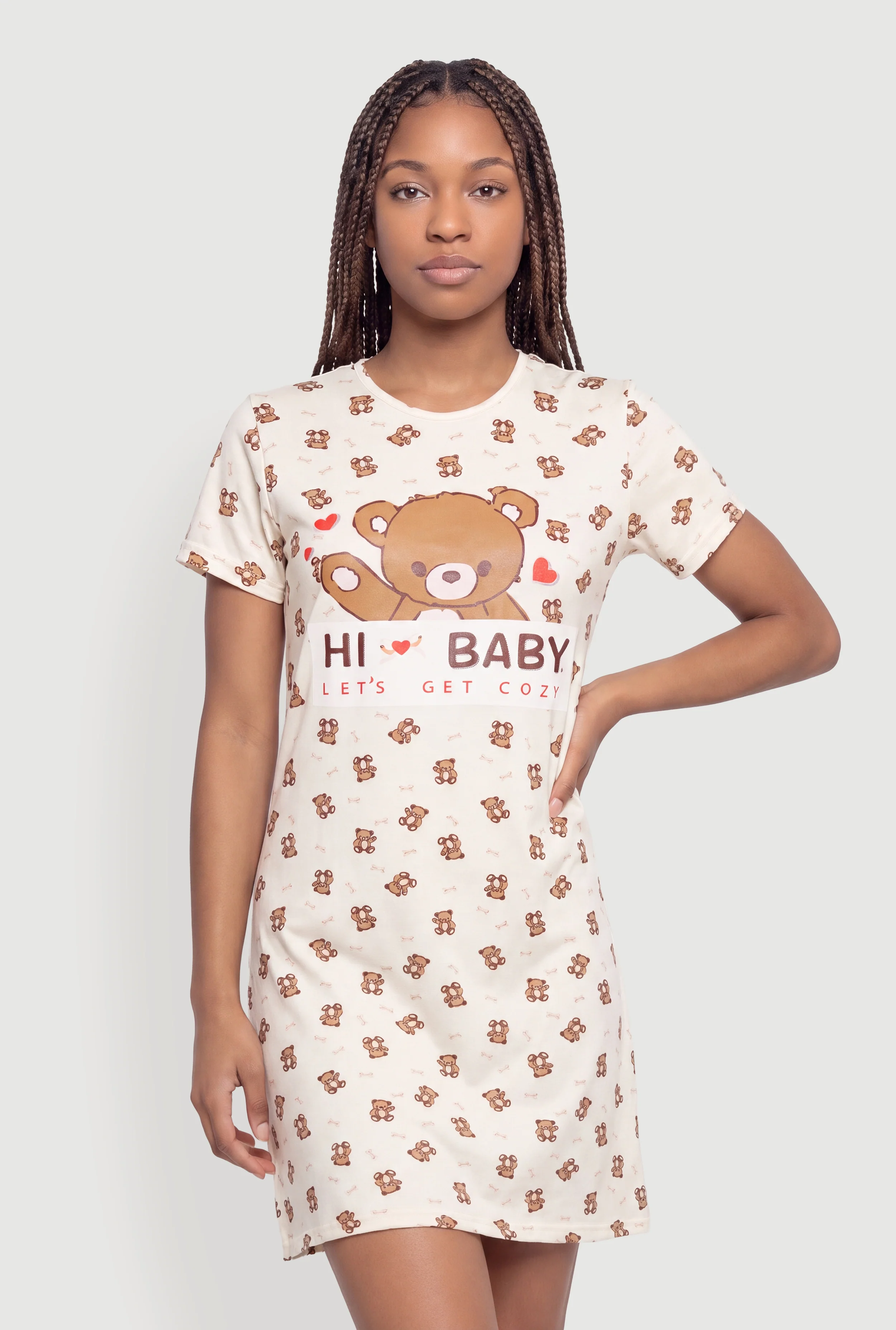 Hi Baby Bear Graphic Sleepshirt