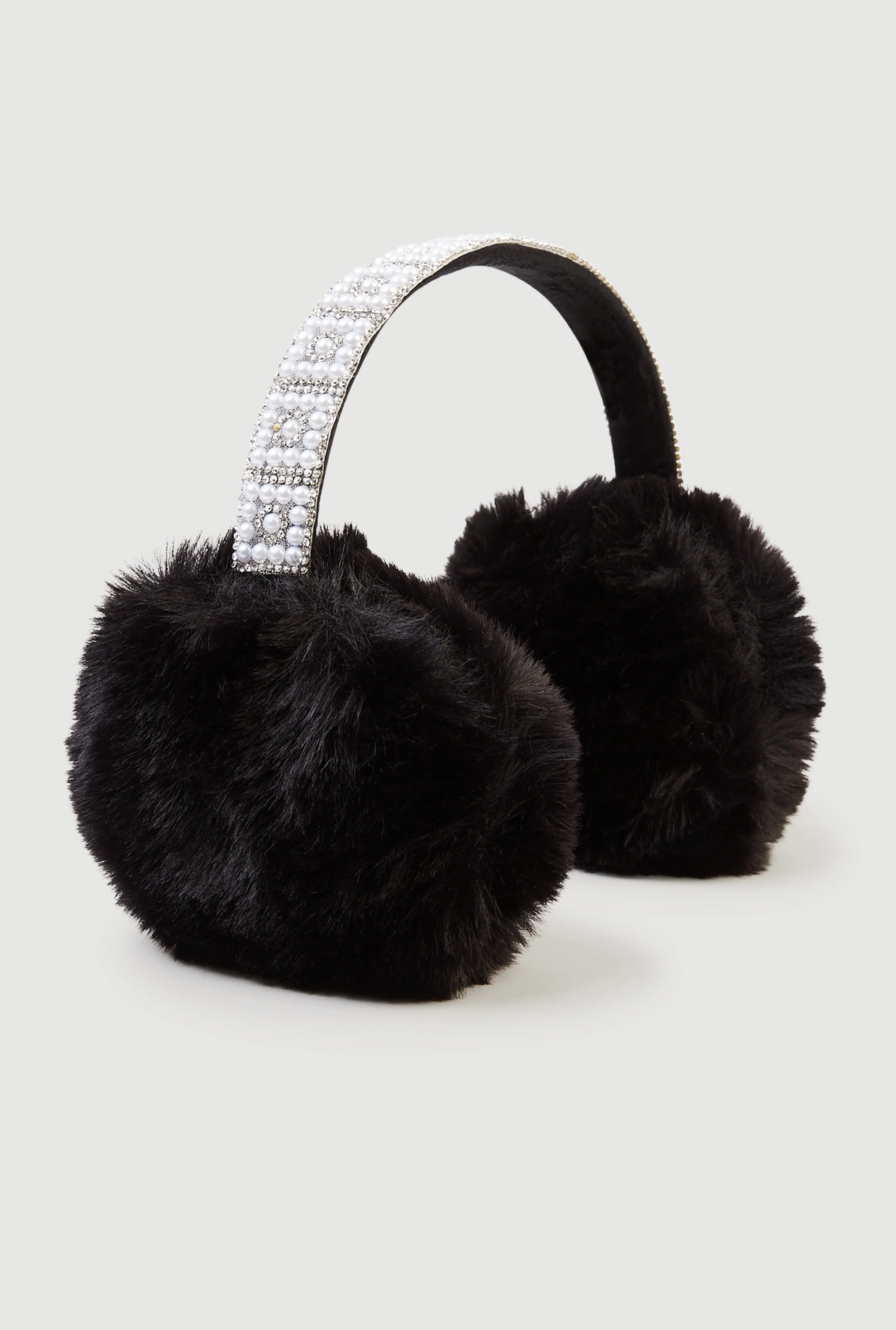 Faux Pearl Rhinestone Earmuffs