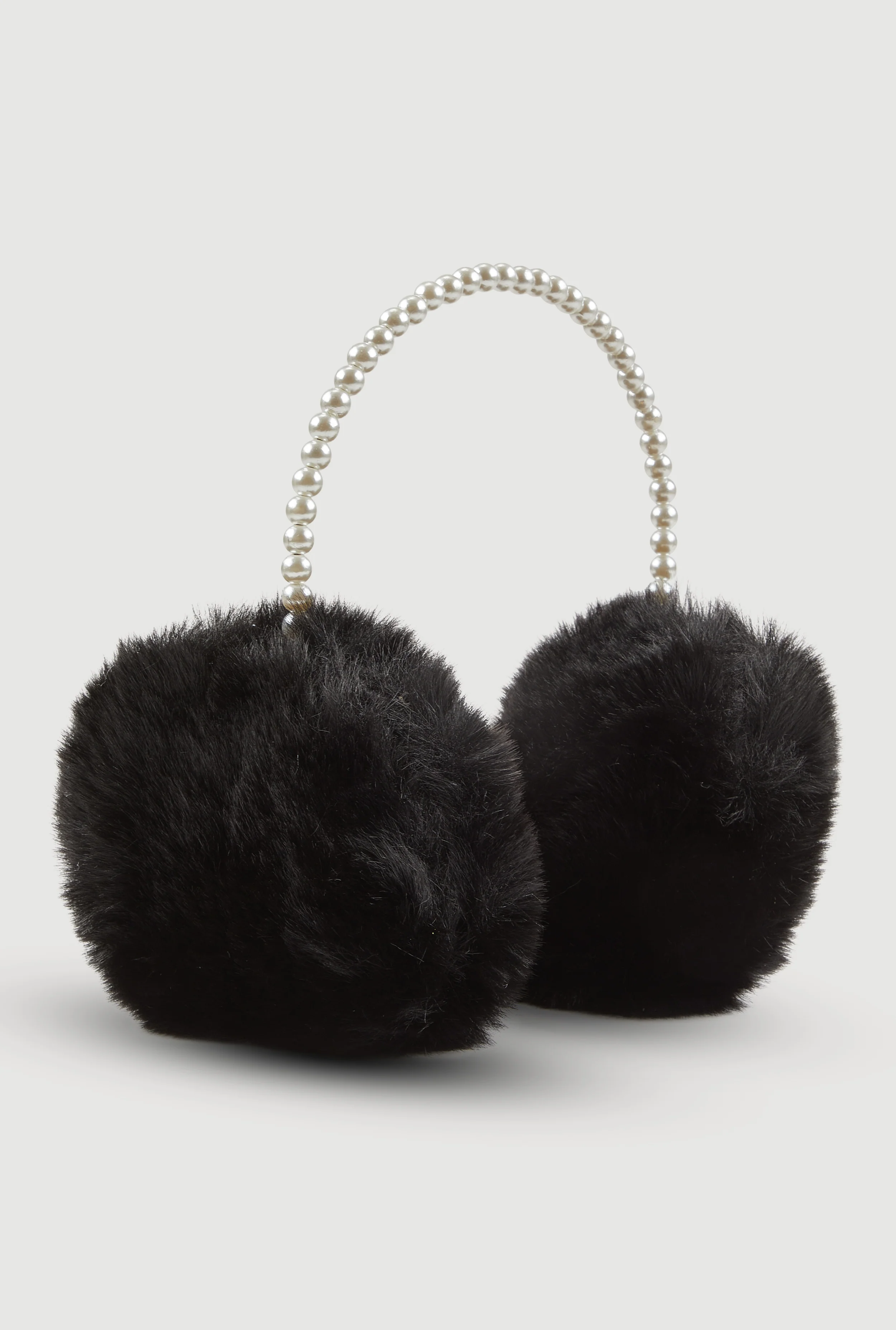 Faux Pearl Headband Faux Fur Earmuffs