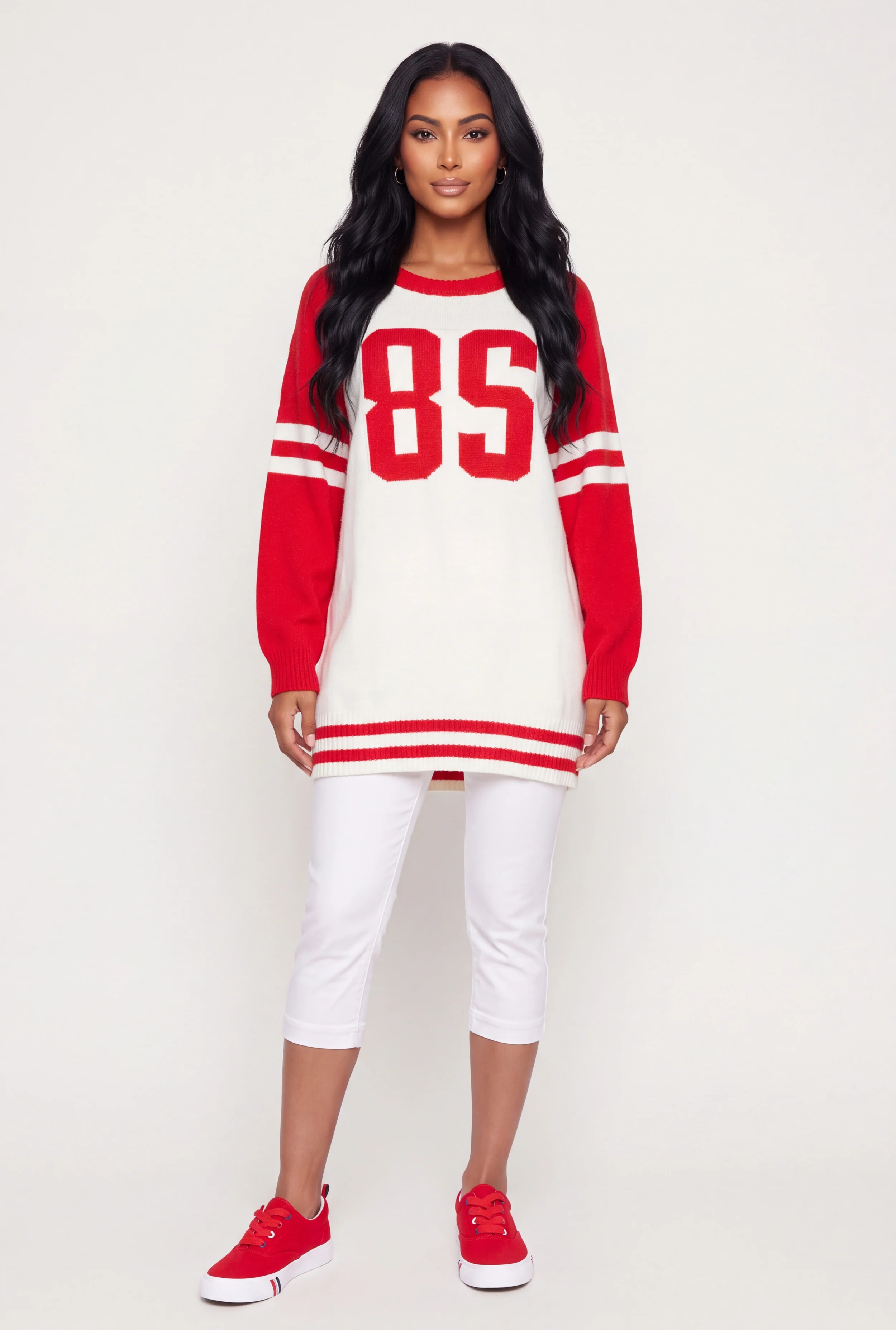85 Varsity Graphic Oversized Sweater