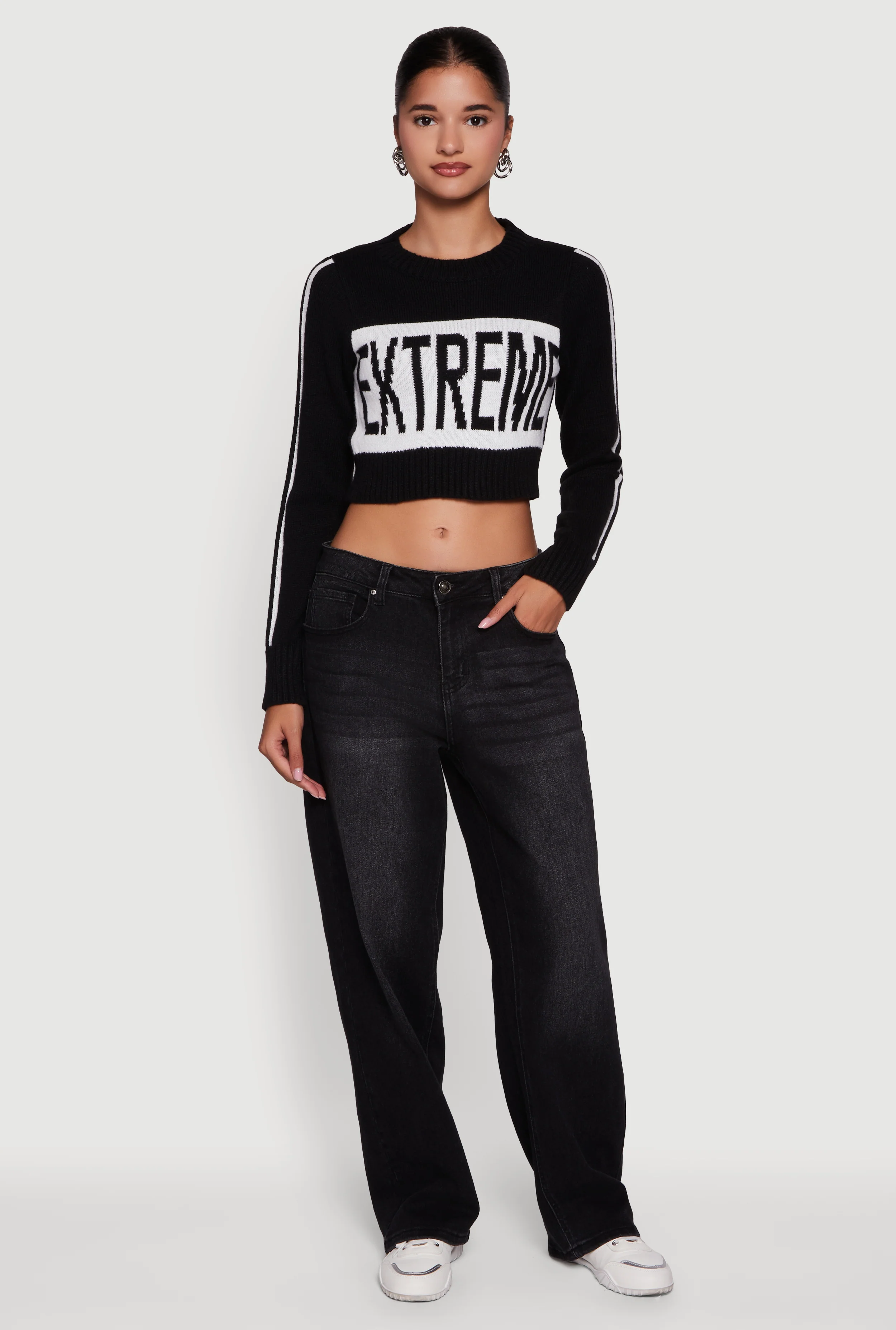 Extreme Graphic Cropped Sweater