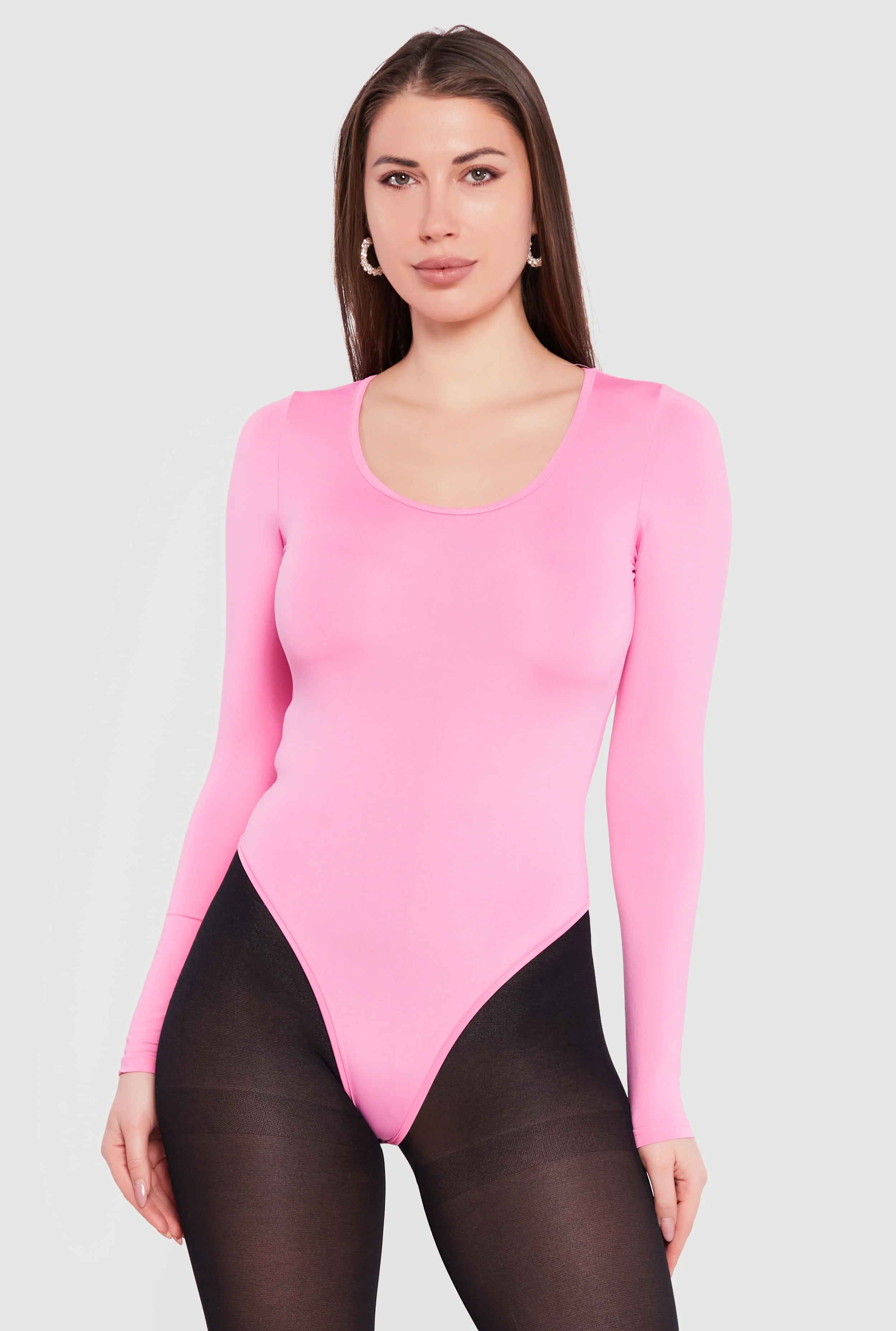 Basic Long Sleeve Scoop Neck Bodysuit