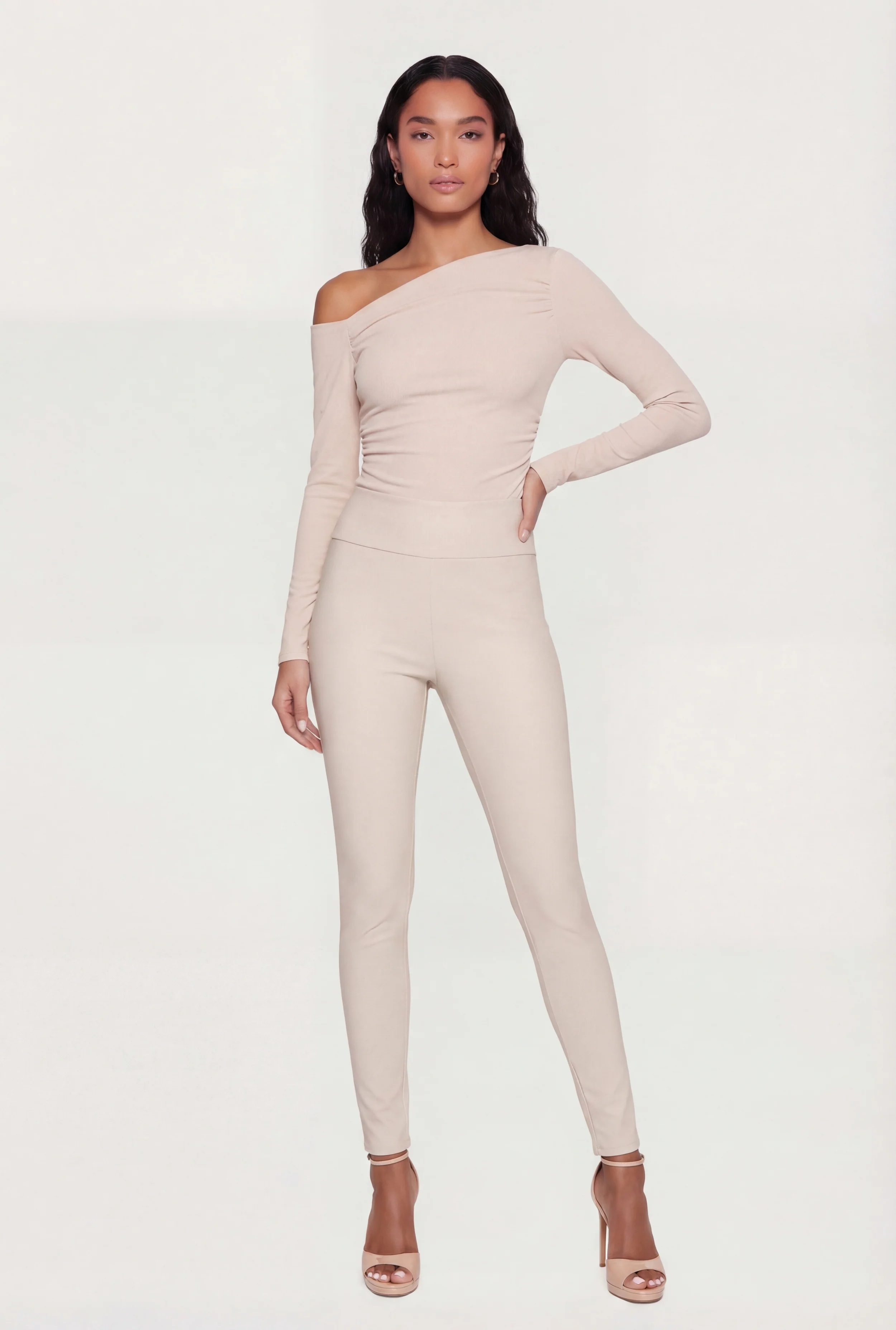 Faux Leather High Waisted Fleece Lined Leggings