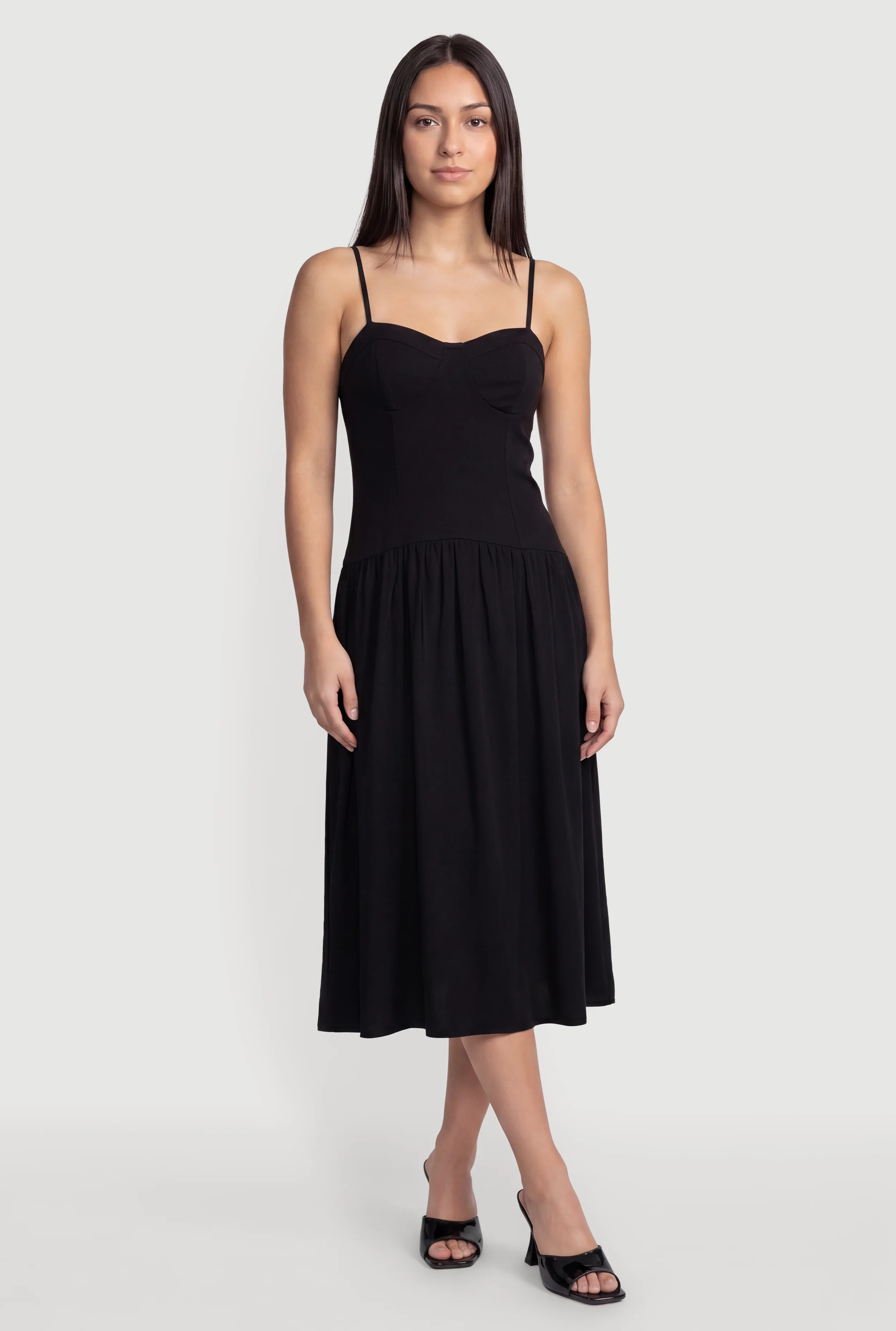 Sweetheart Neckline Midi Bustier Dress