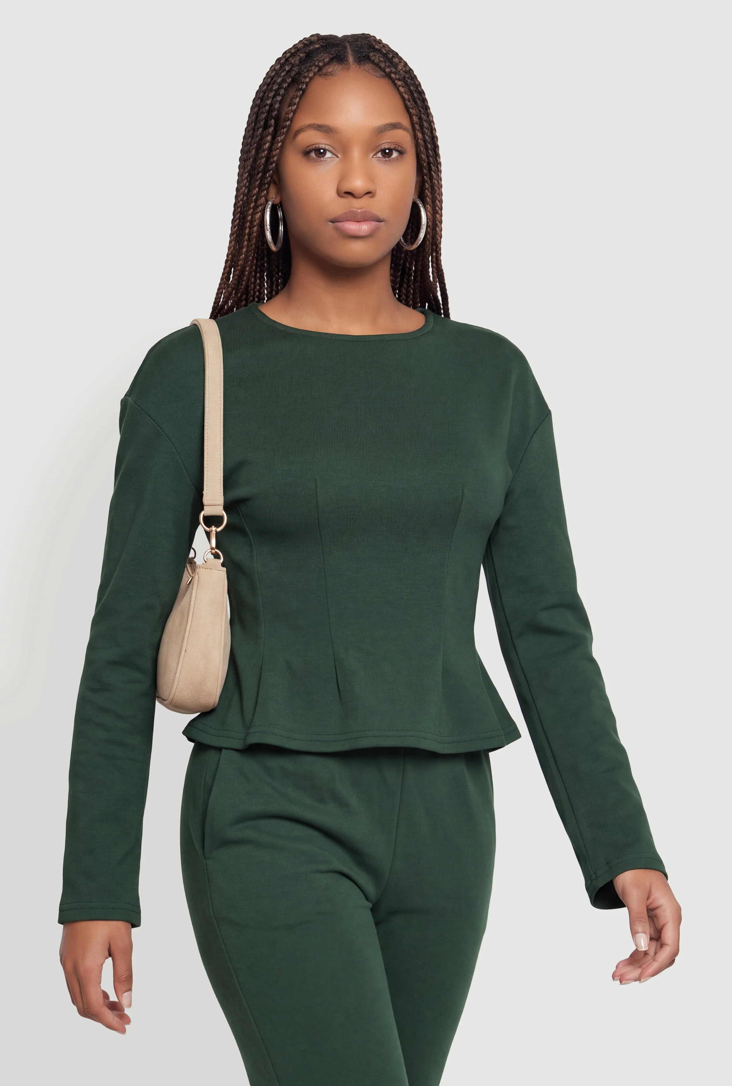 Long Sleeve Peplum Top