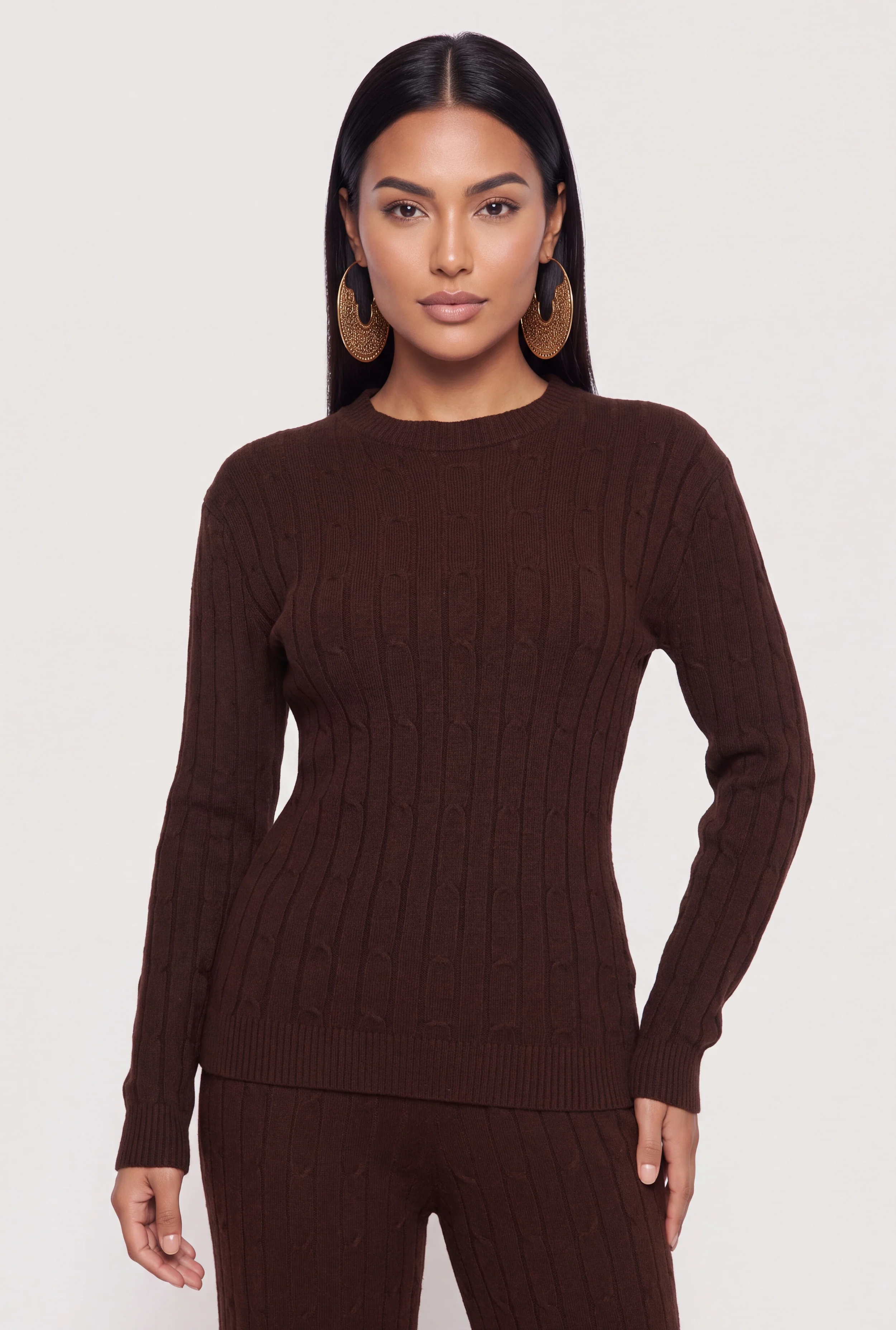 Long Sleeve Crew Neck Pullover Sweater