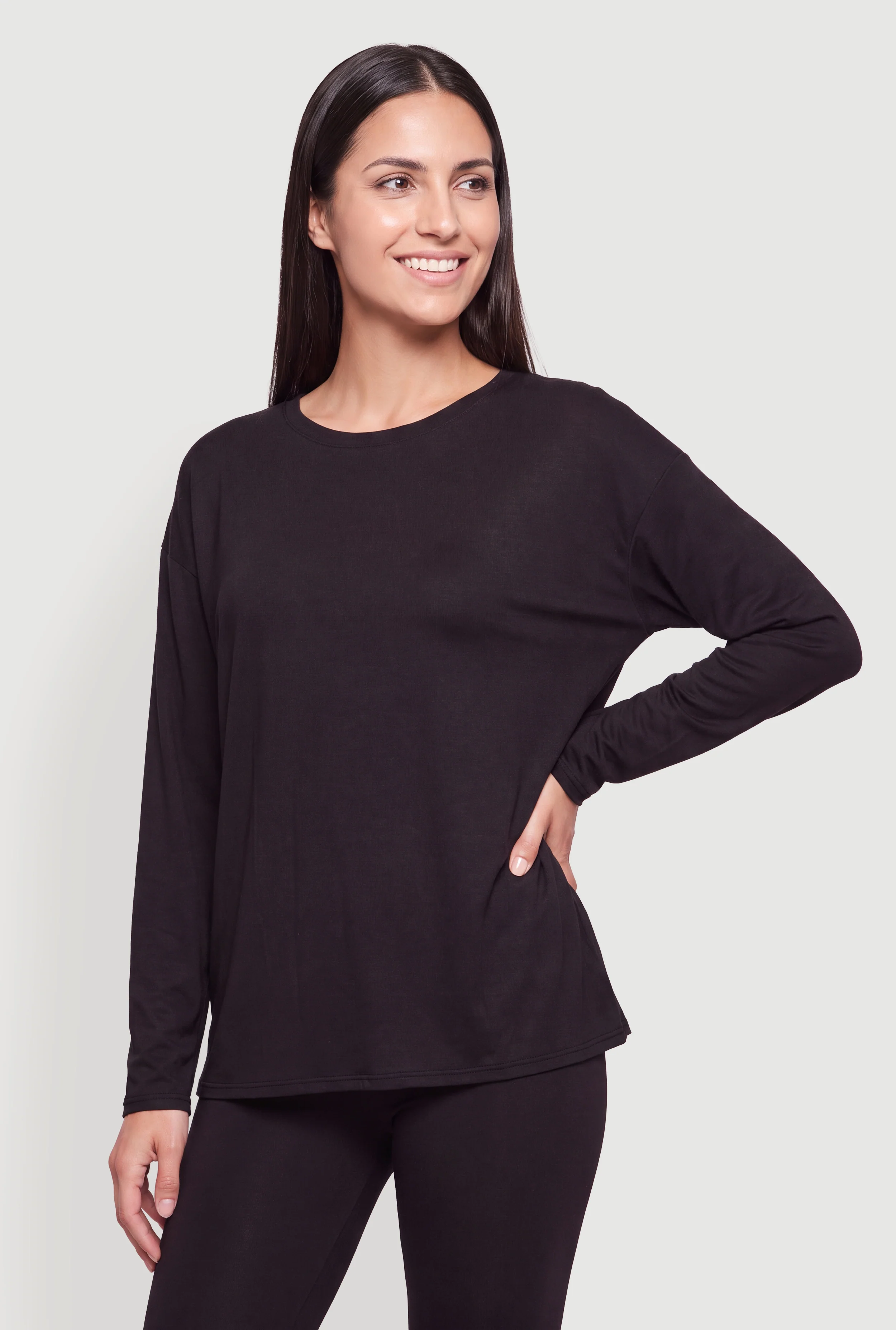 Basic Long Sleeve Crew Neck Tee
