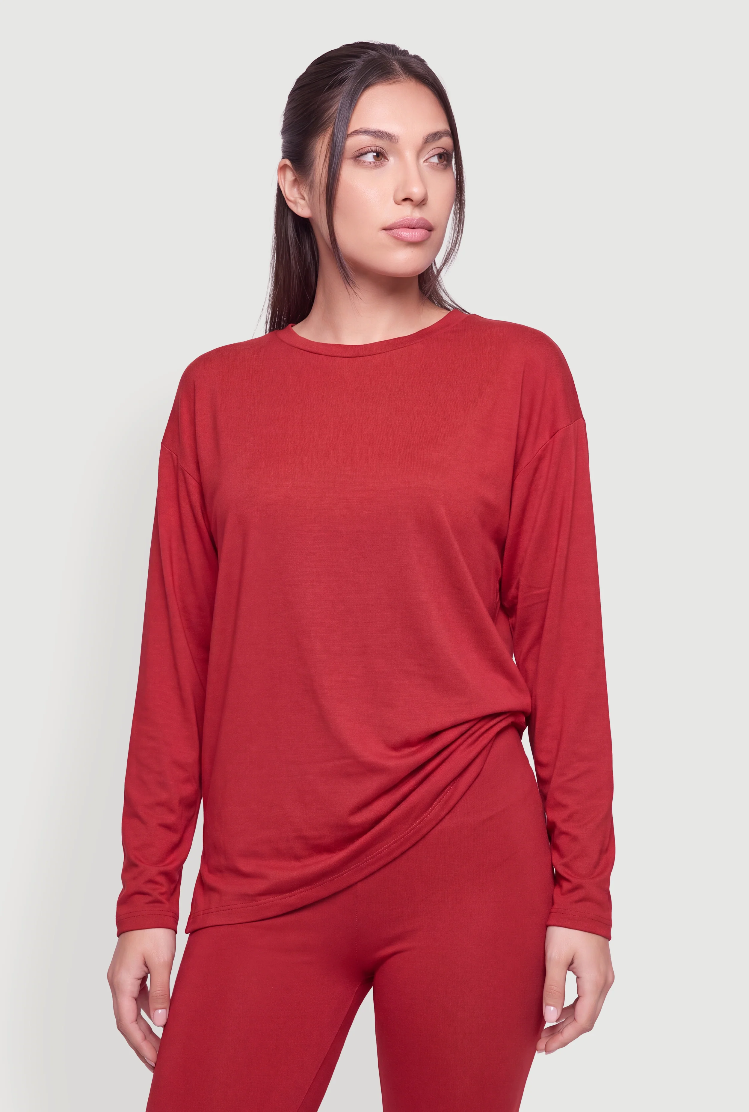 Basic Long Sleeve Crew Neck Tee