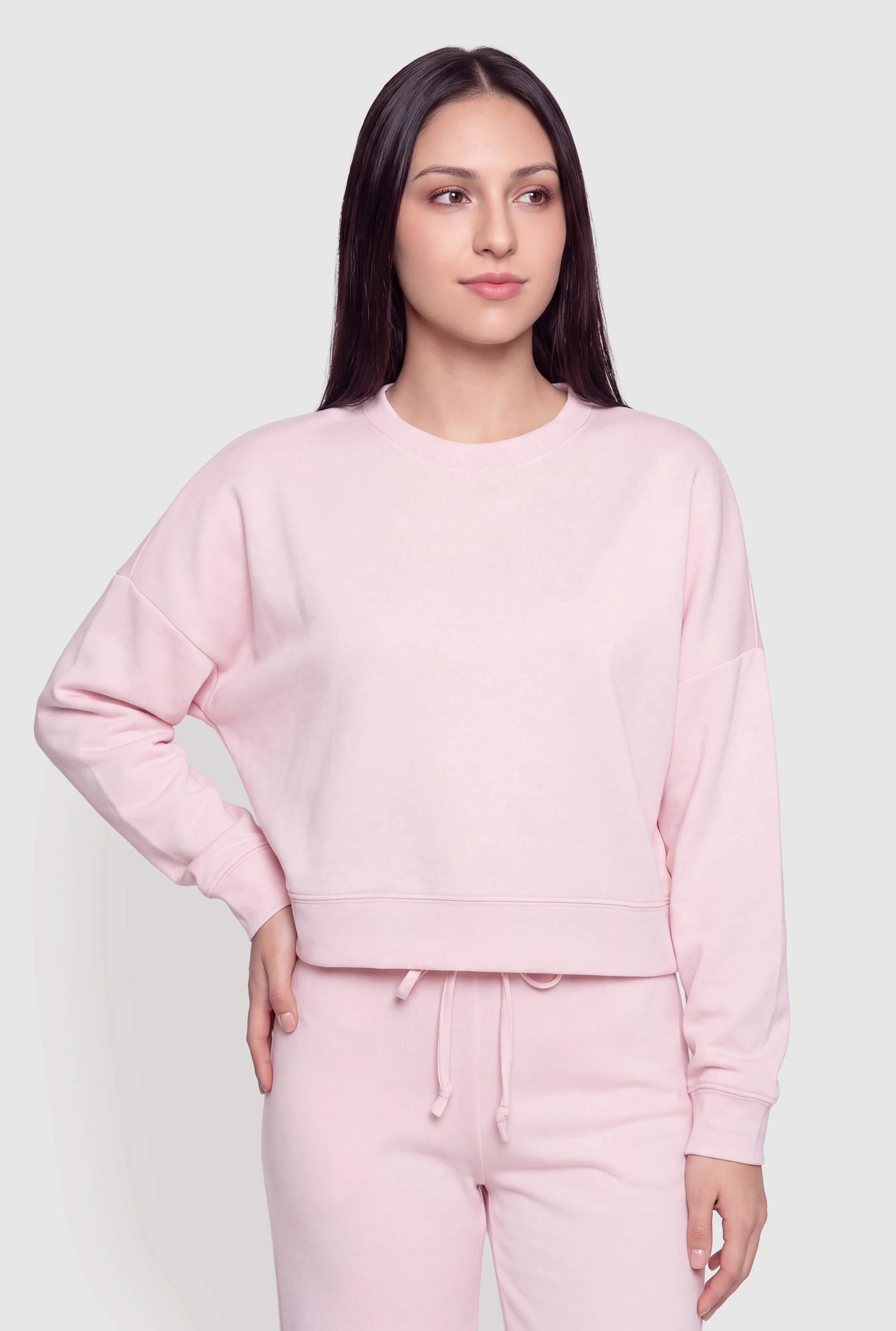 Drop Shoulder Pullover Sweatshirt