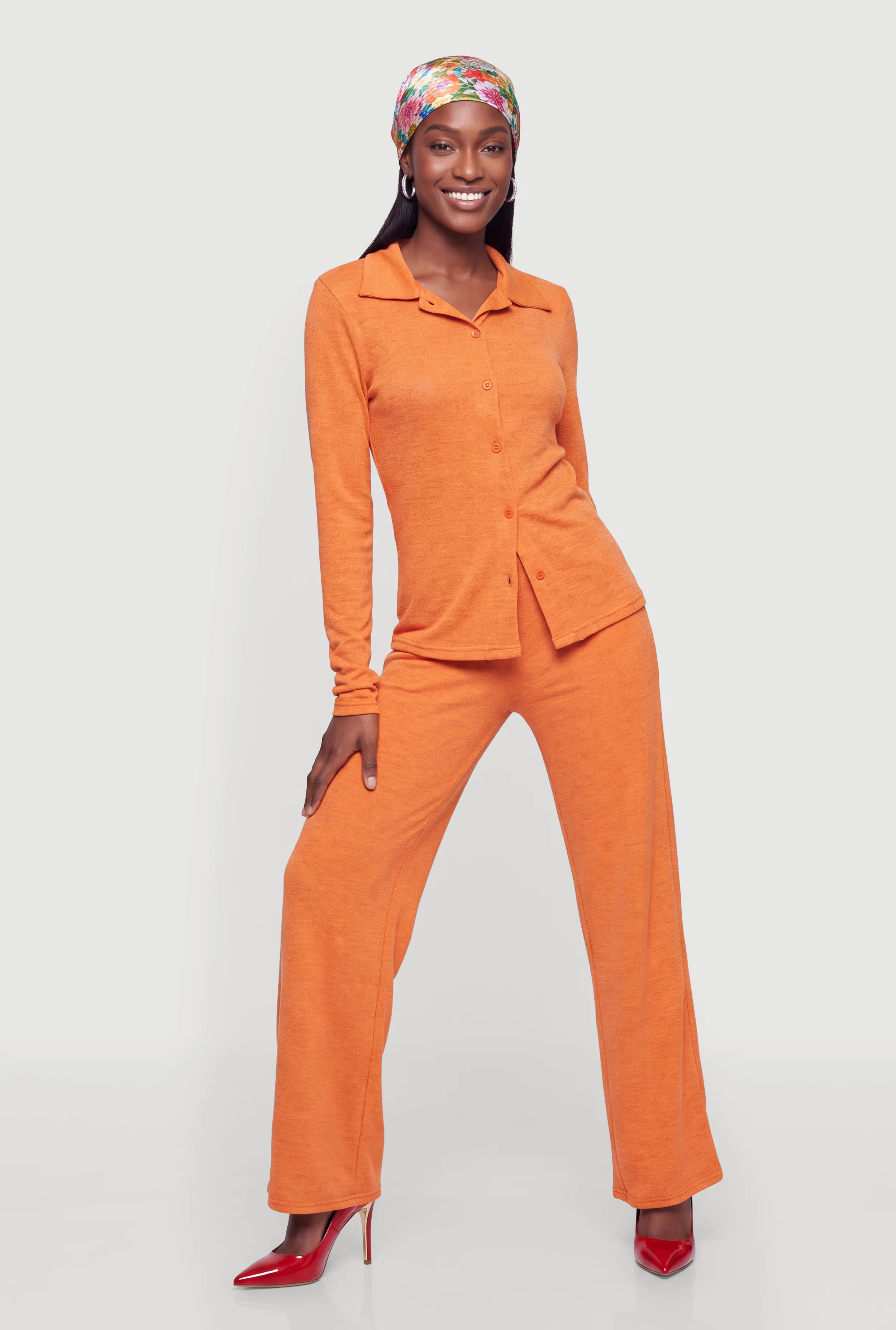 Mid Rise Wide Leg Pull On Pants