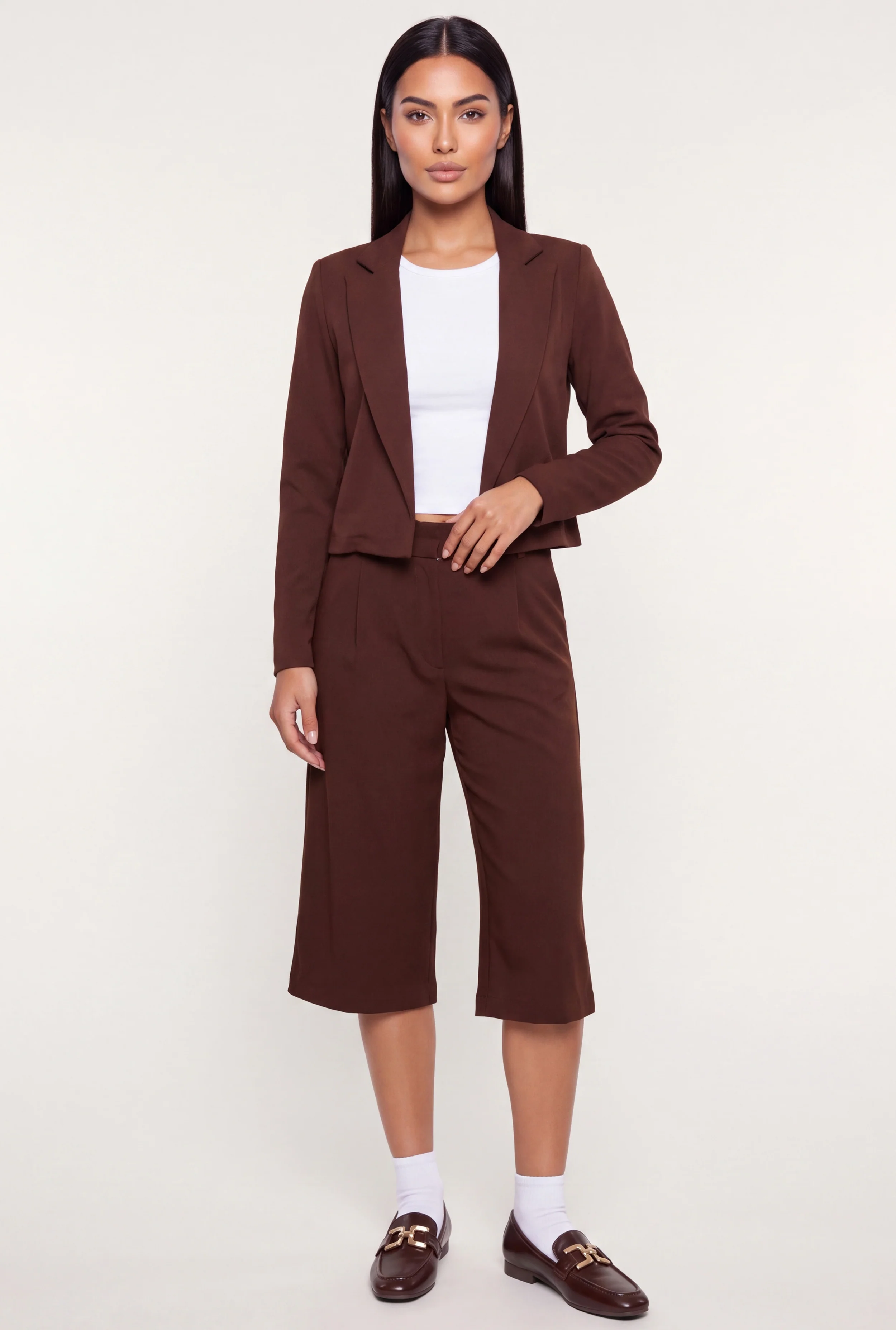 Crepe Knit Tailored Bermuda Shorts