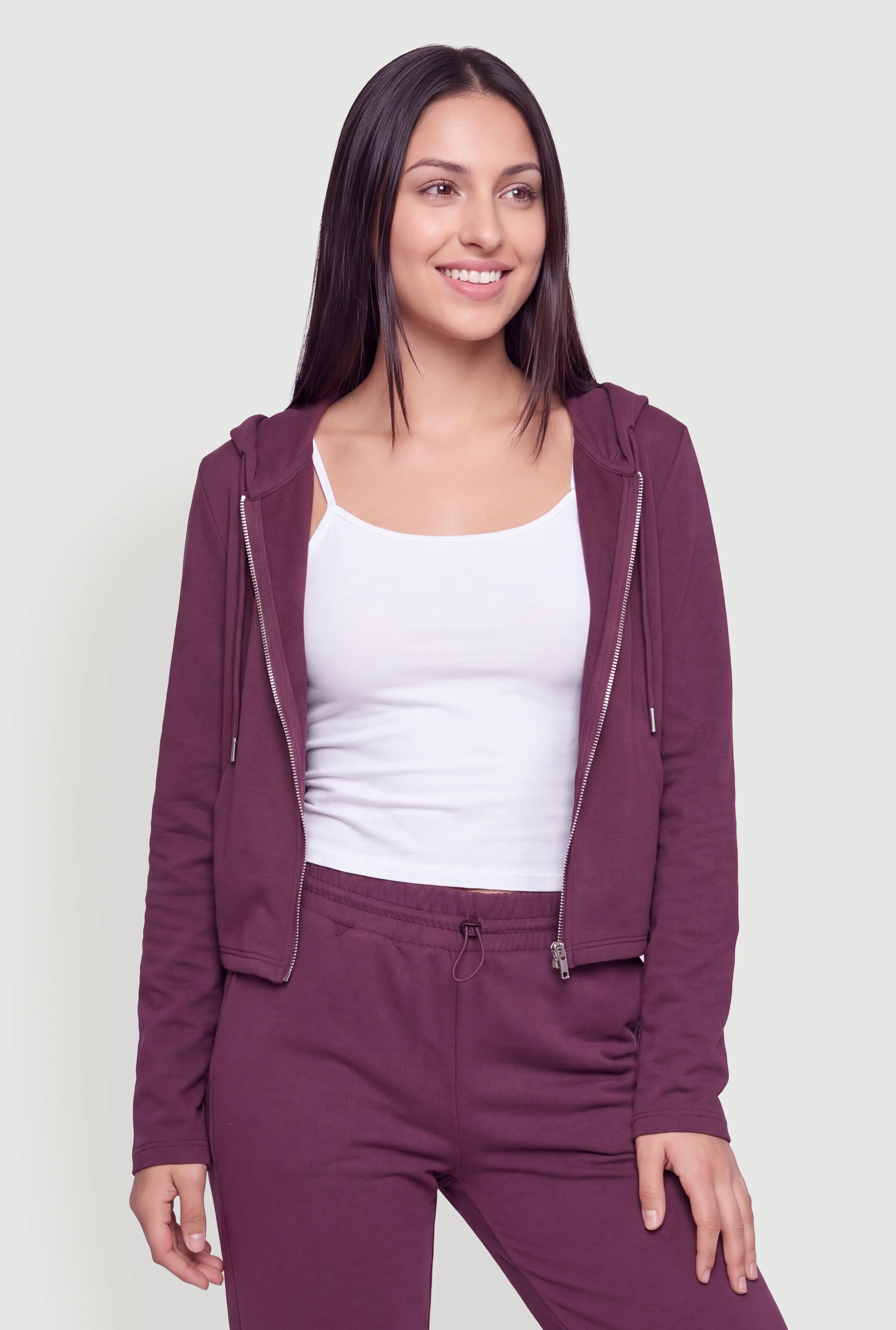 Zip Up Long Sleeve Hoodie