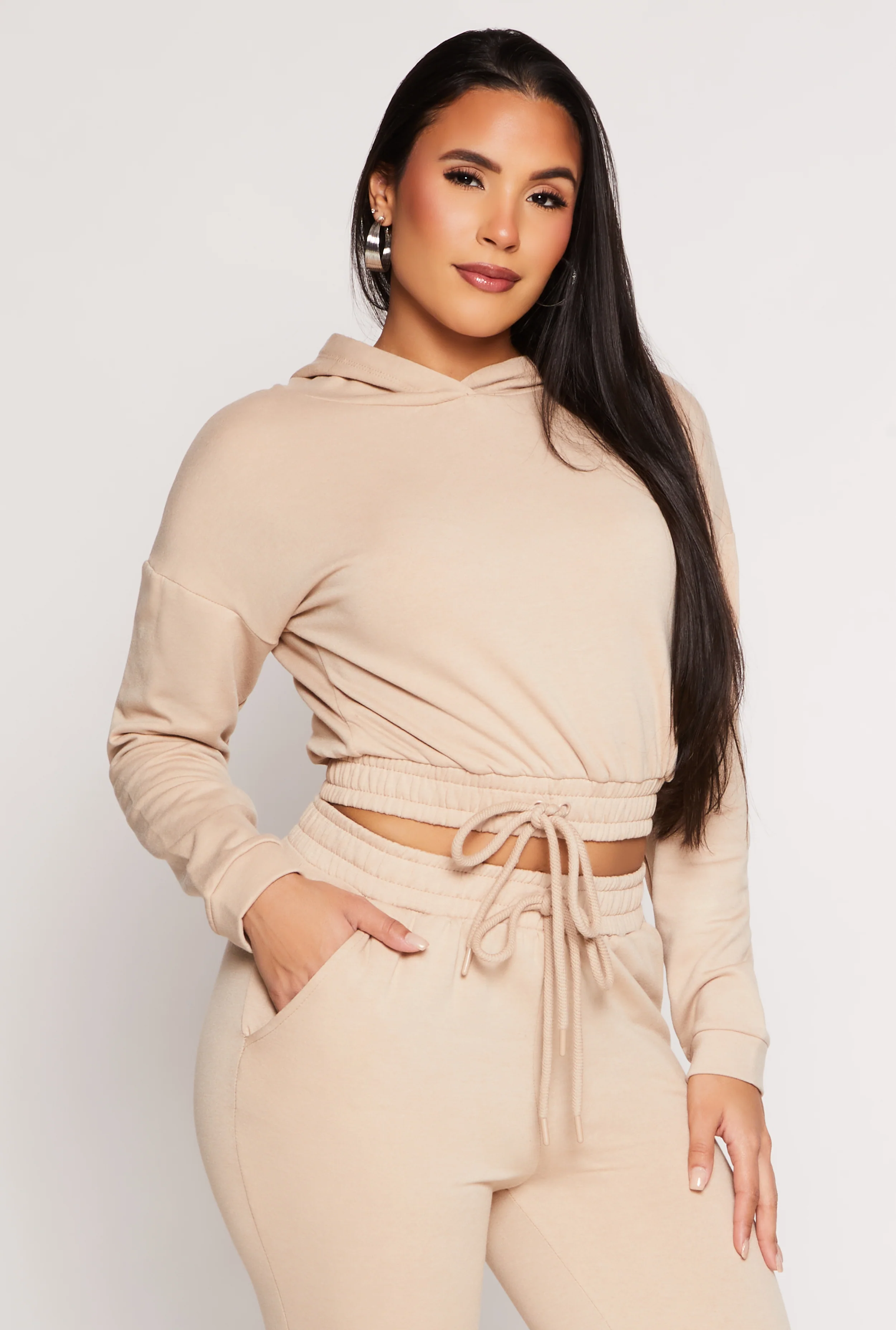 Iris Hooded Cropped Sweatshirt