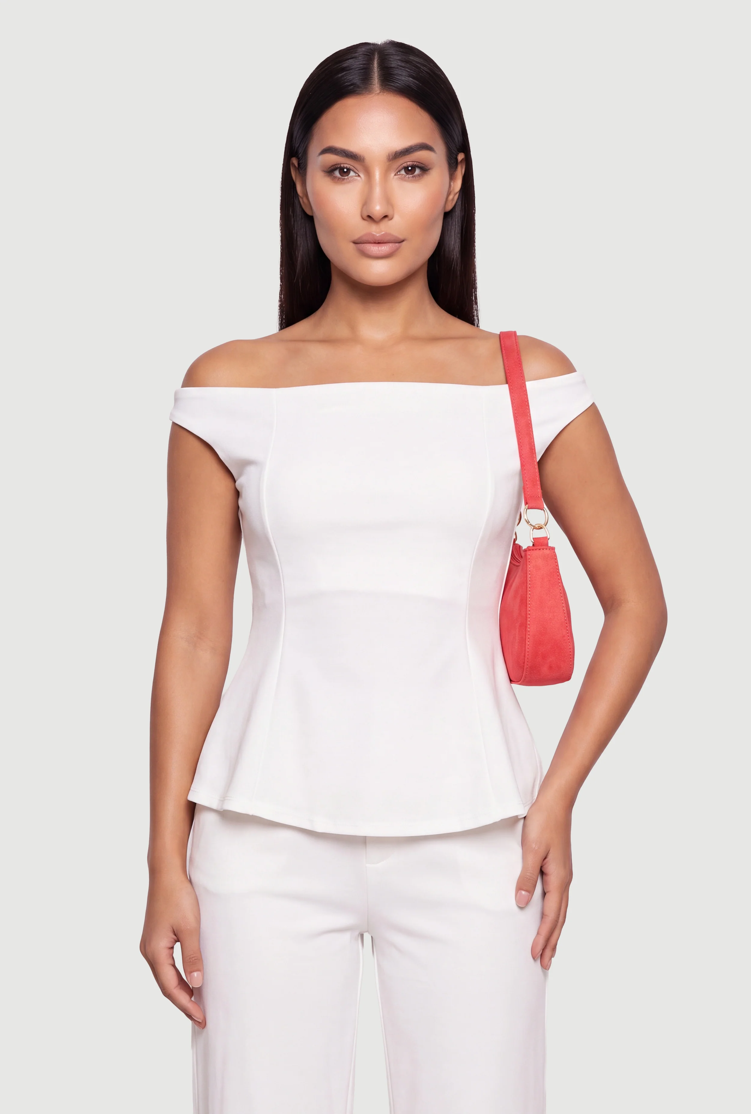 Off The Shoulder Peplum Blouse