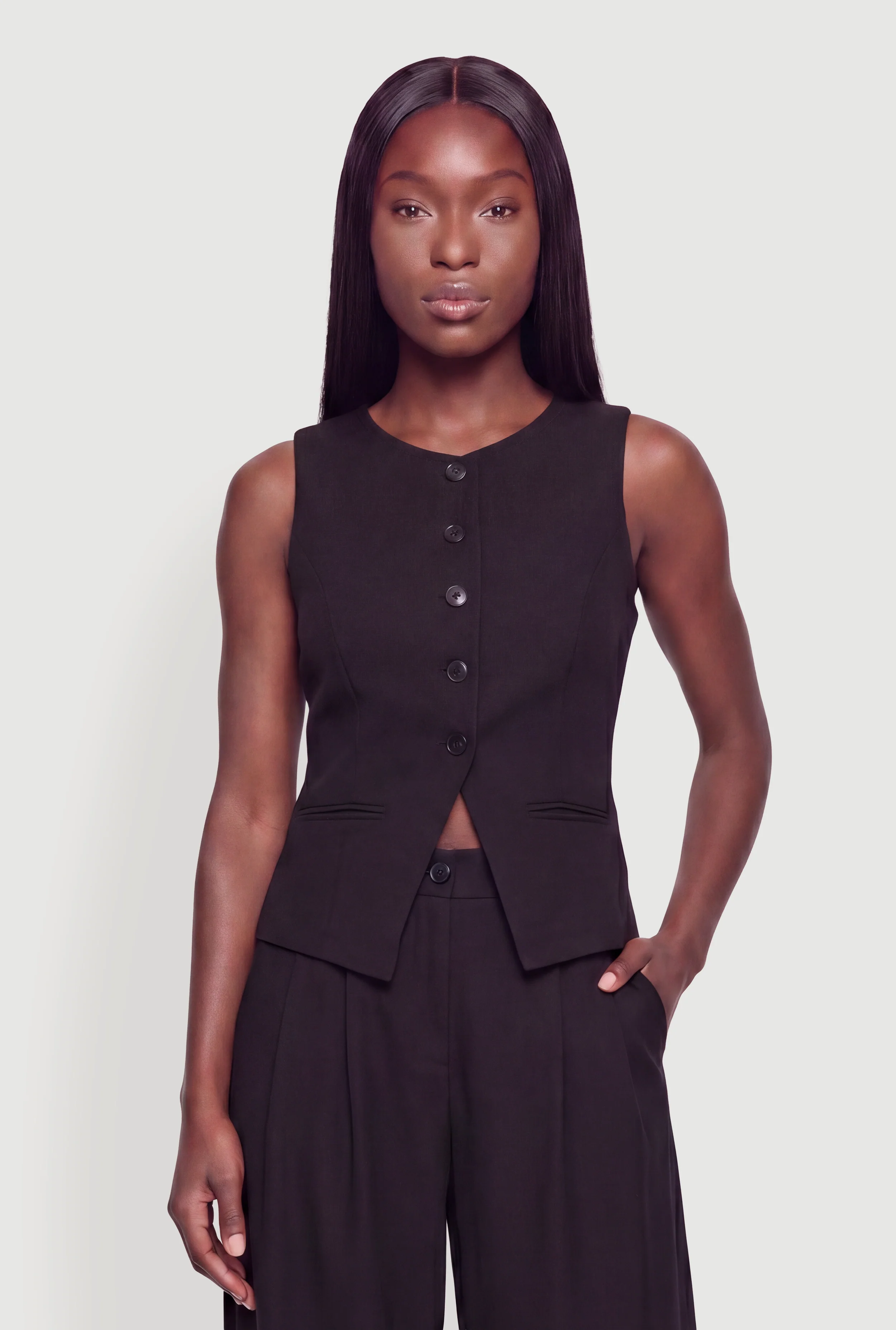 Tailored Button Front Waistcoat
