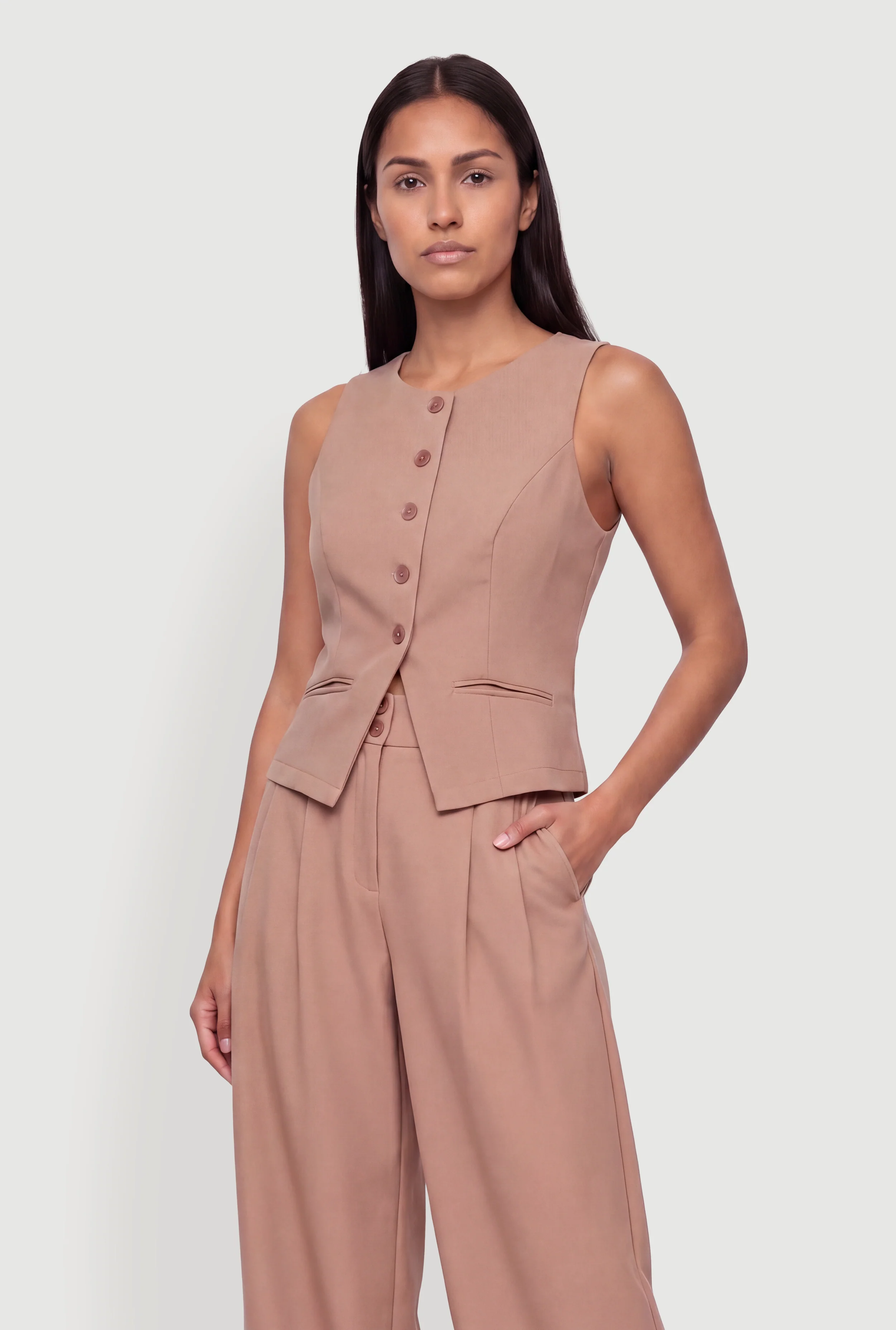 Tailored Button Front Waistcoat