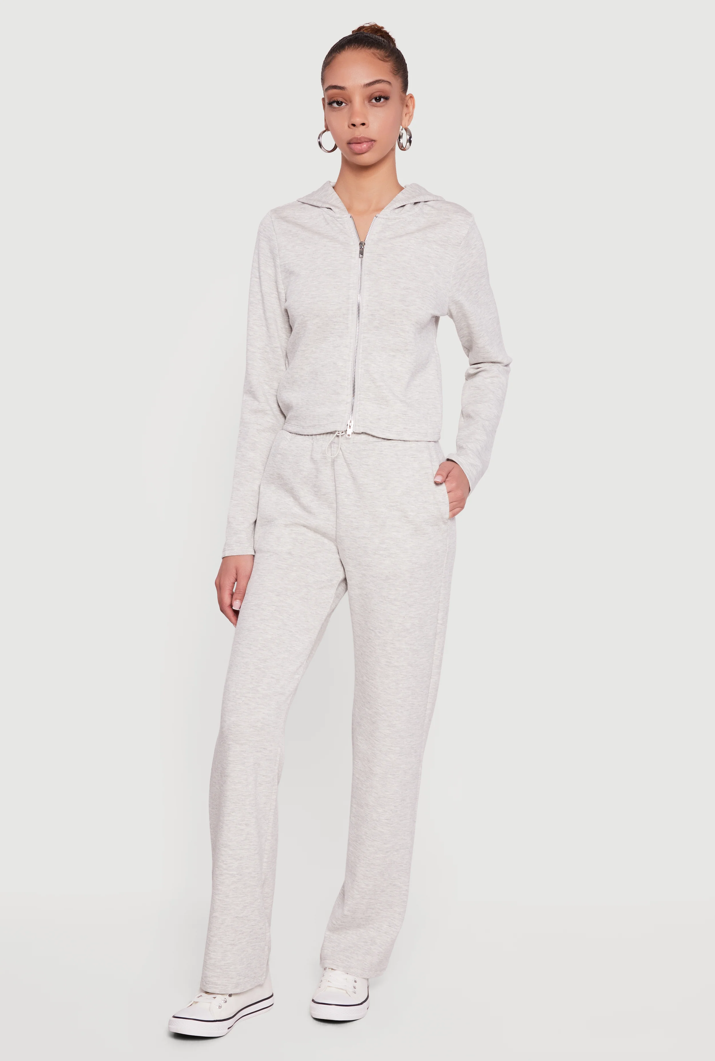 Straight Leg Scuba Casual Pants